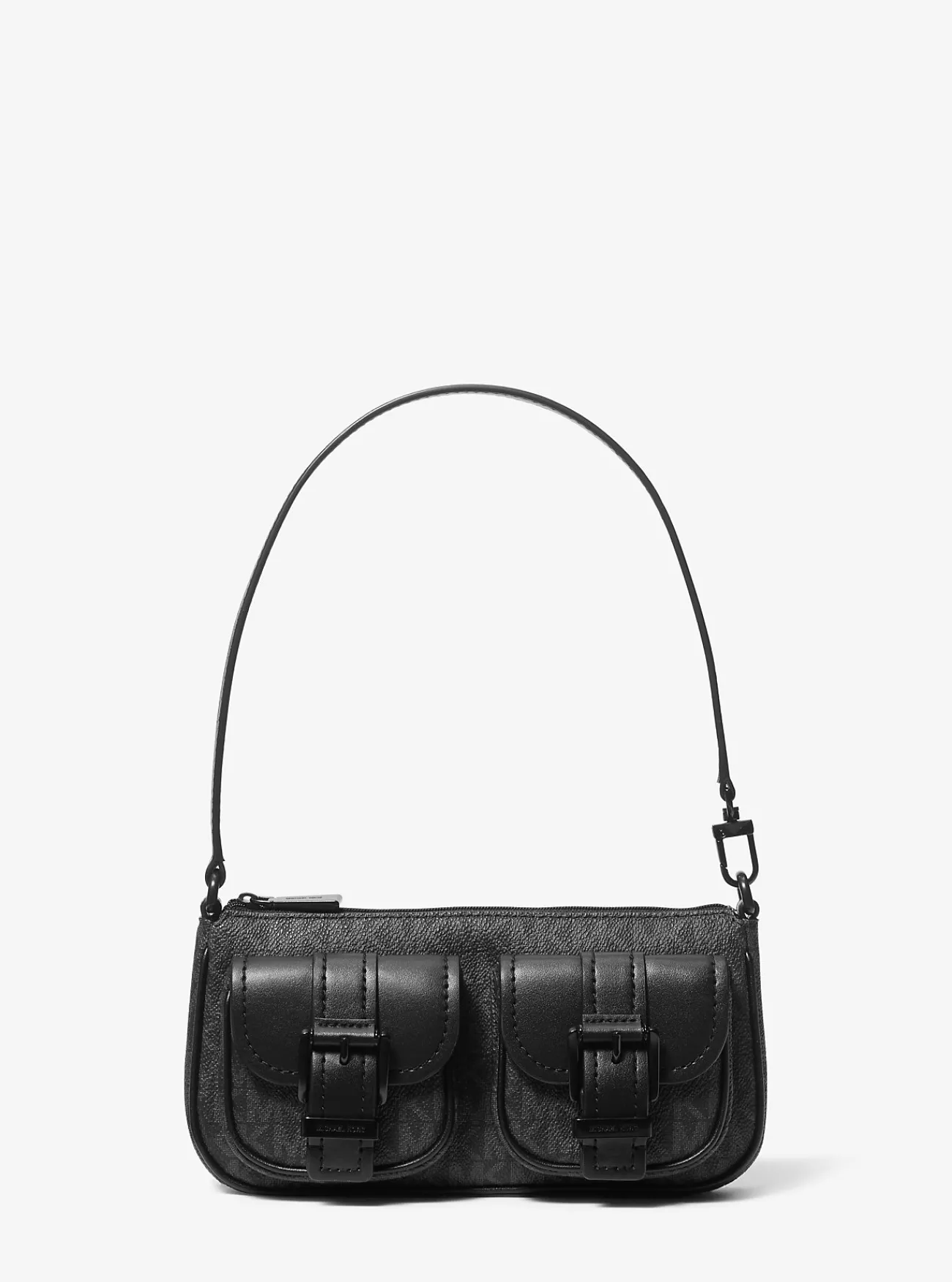 Michael Kors Enveloptas Zoe met kenmerkend logo, aanpasbaar en klein ZWART Outlet