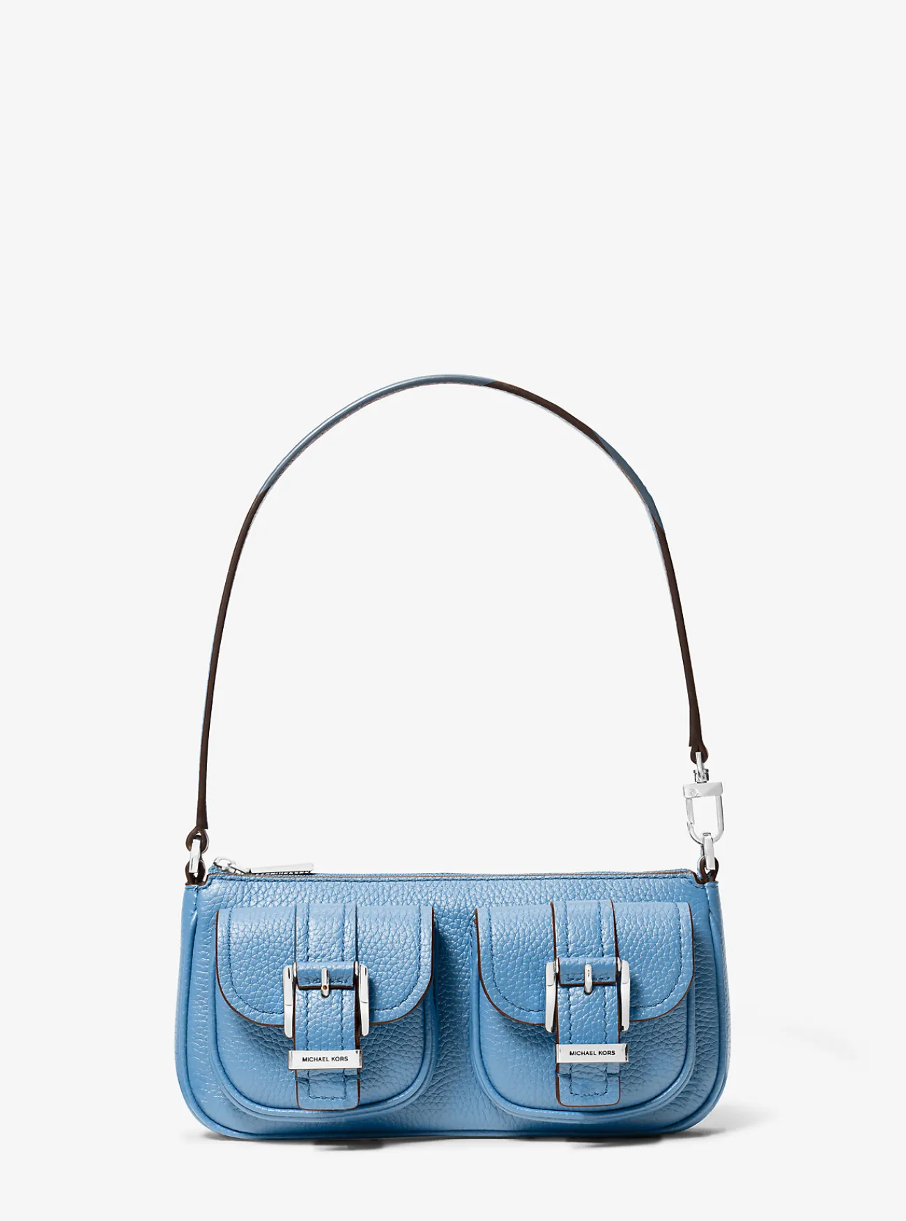 Michael Kors Enveloptas Zoe van getrommeld leer, klein SOUTHPACIFIC Outlet