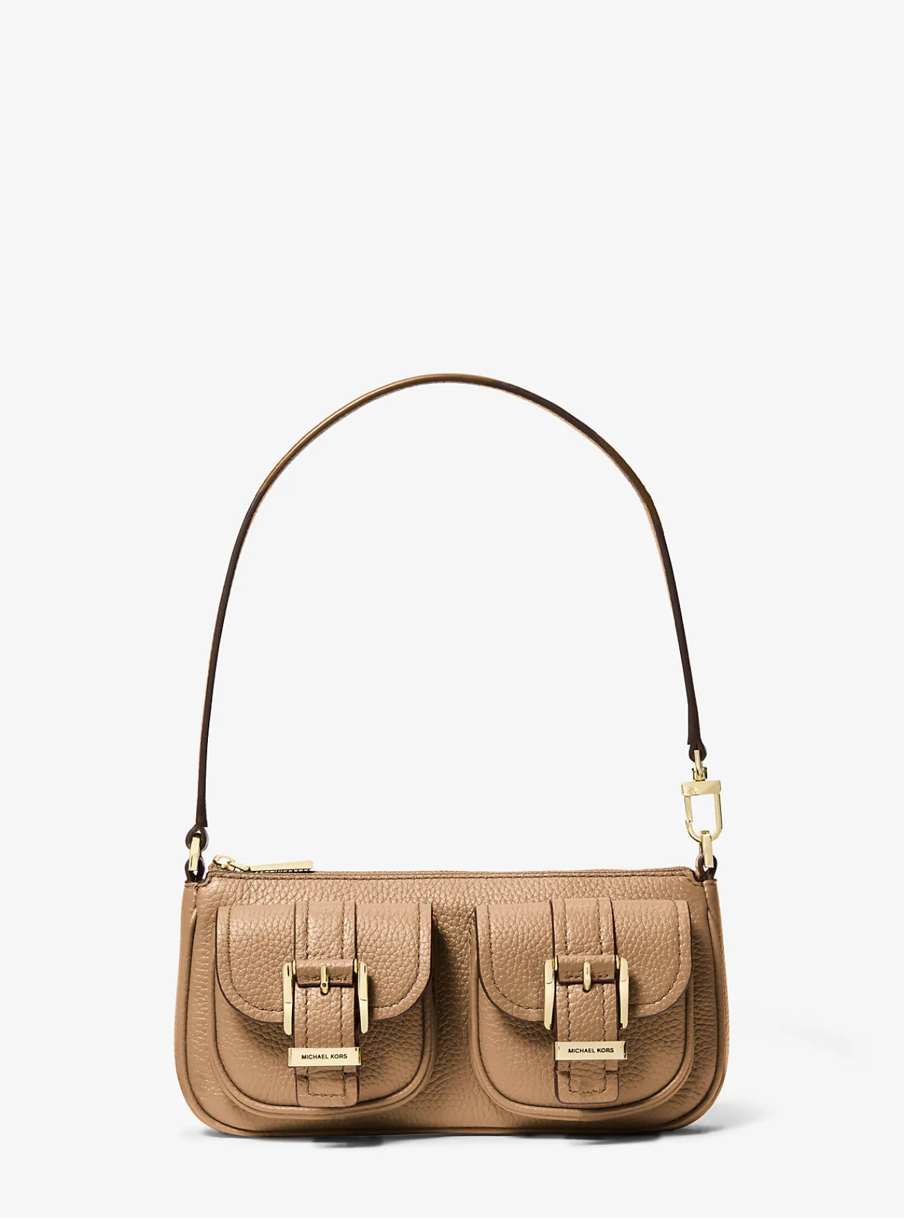 Michael Kors Enveloptas Zoe van getrommeld leer, klein KAF Outlet