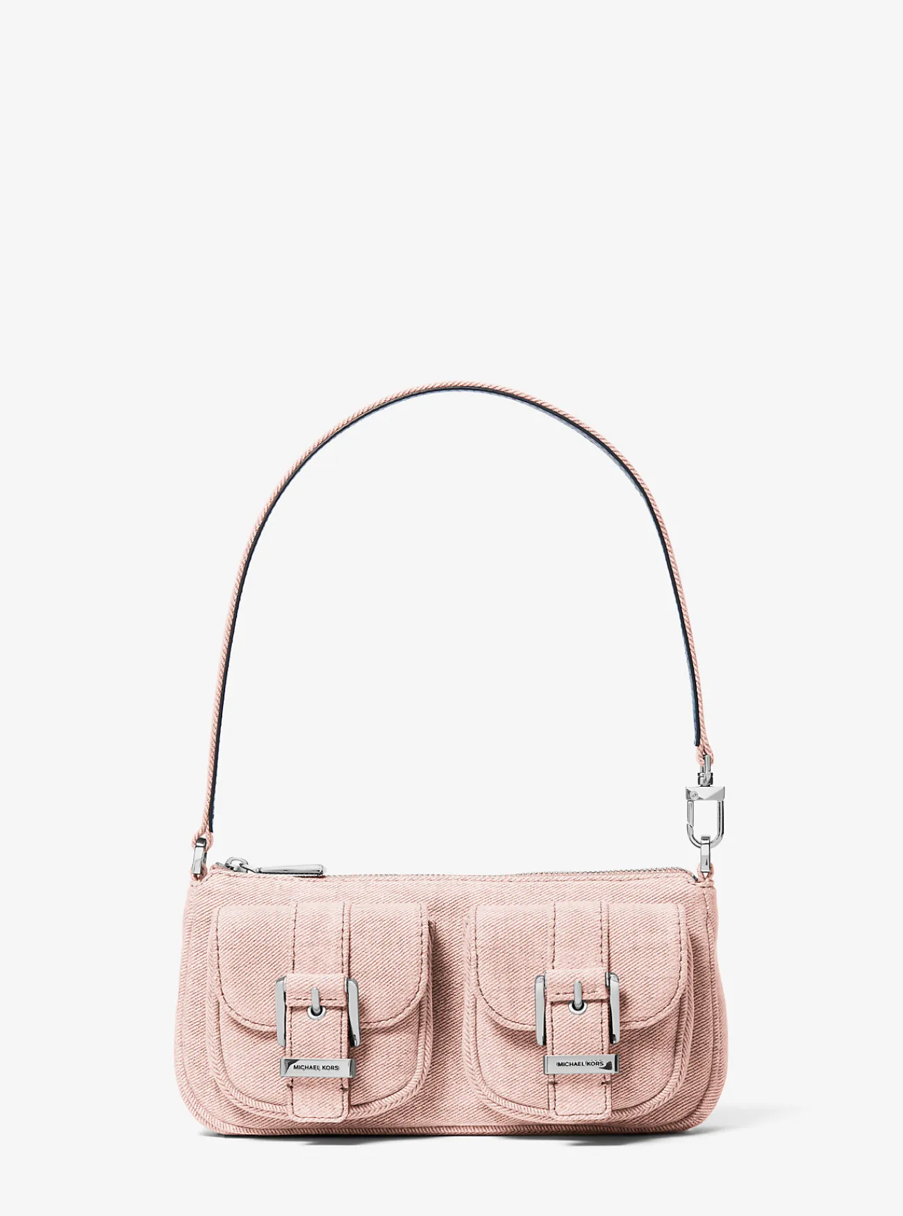 Michael Kors Enveloptas Zoe van verwassen denim, klein ROZENWATER Clearance