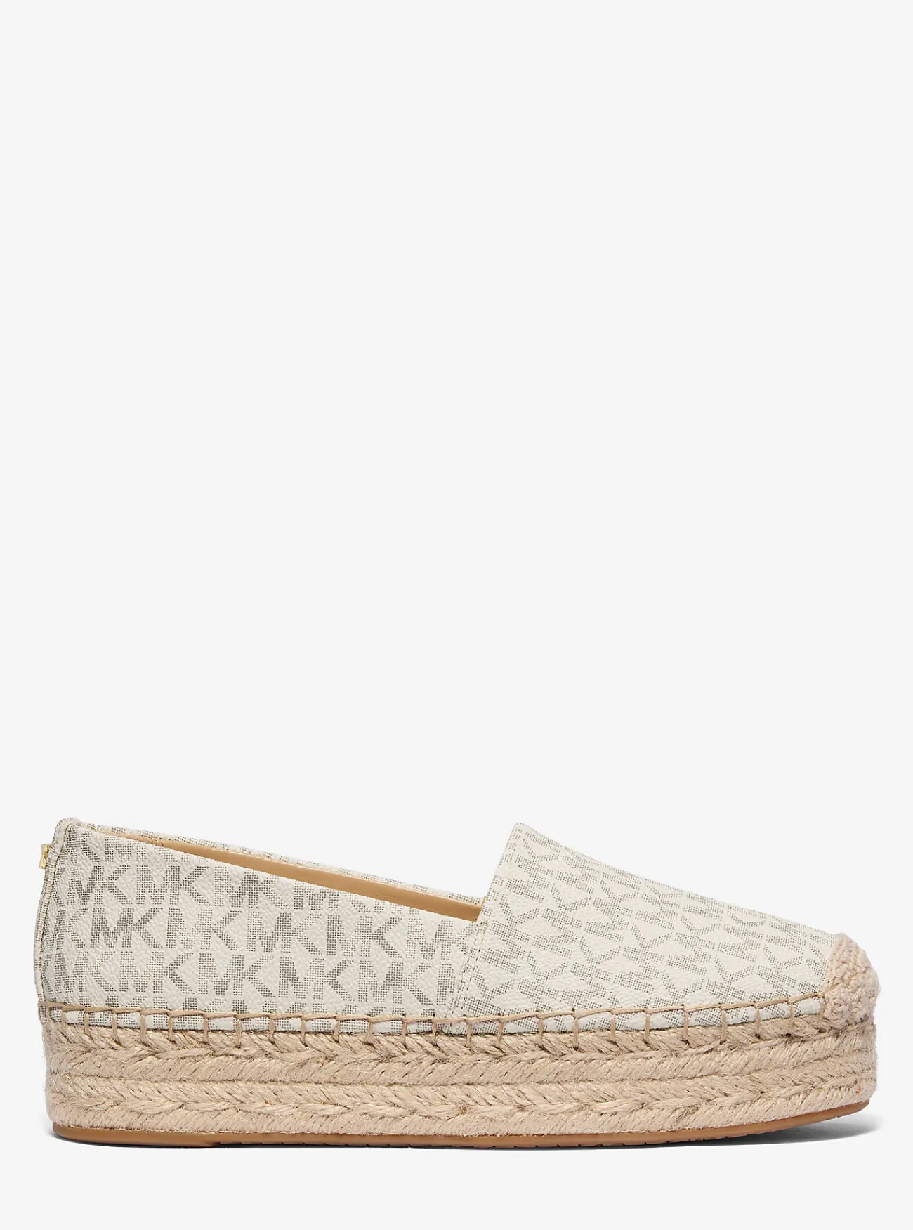 Michael Kors Espadrille Lynn met plateauzool en kenmerkend logo VANILLE New
