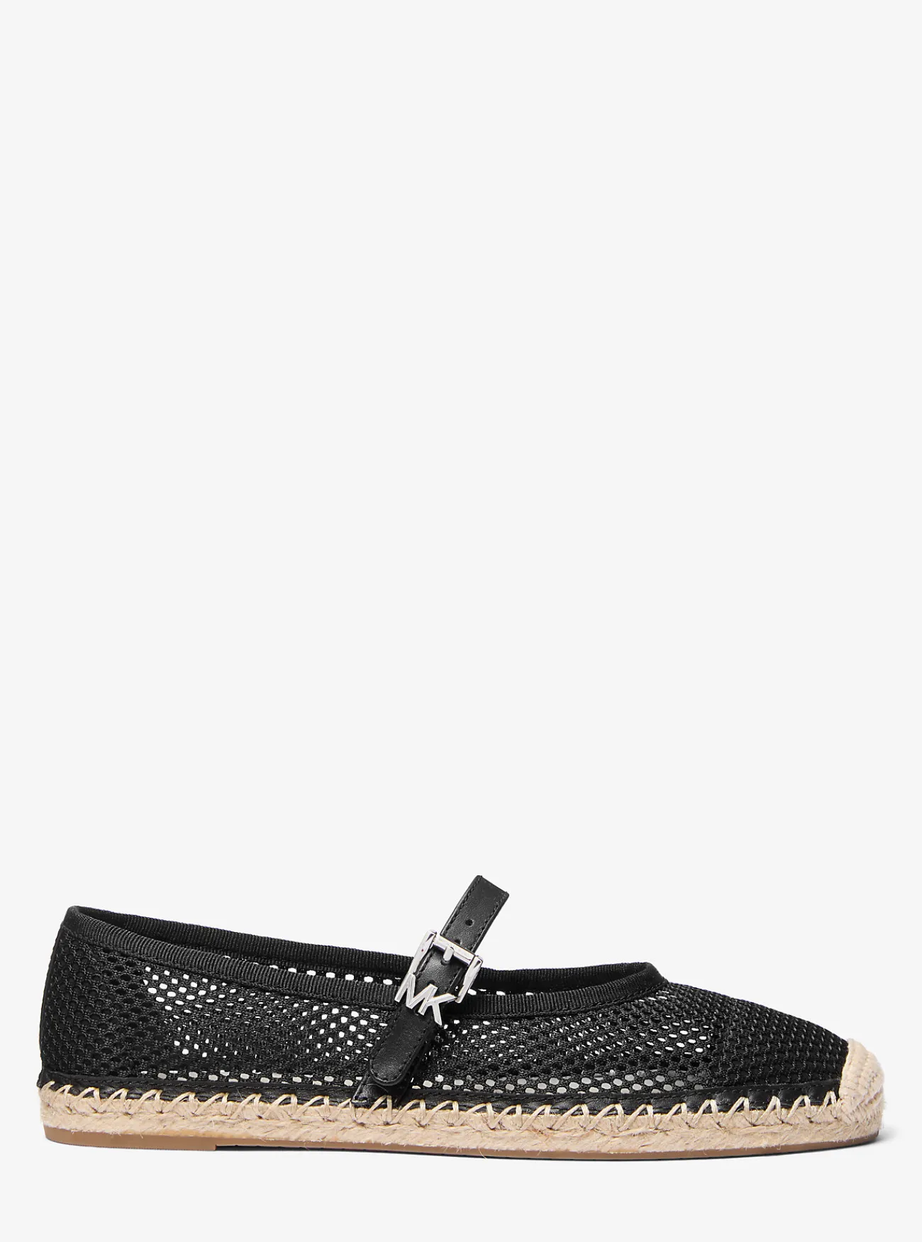 Michael Kors Espadrille Lynn van mesh in ballerinastijl ZWART Discount