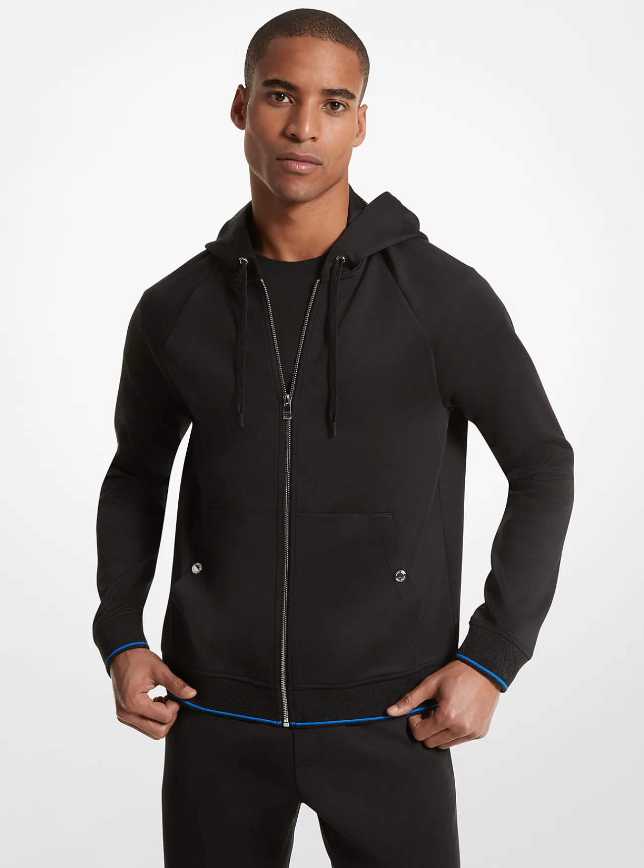 Michael Kors Gebreide hoody met rits ZWART Best