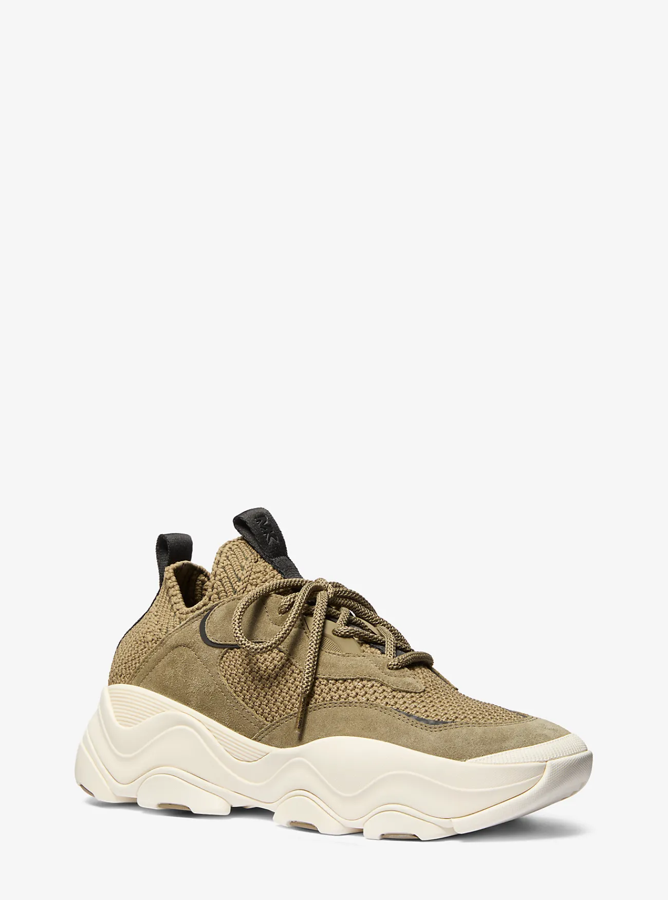 Michael Kors Gebreide sneaker Atlas met stretch SAFARIGROEN Discount