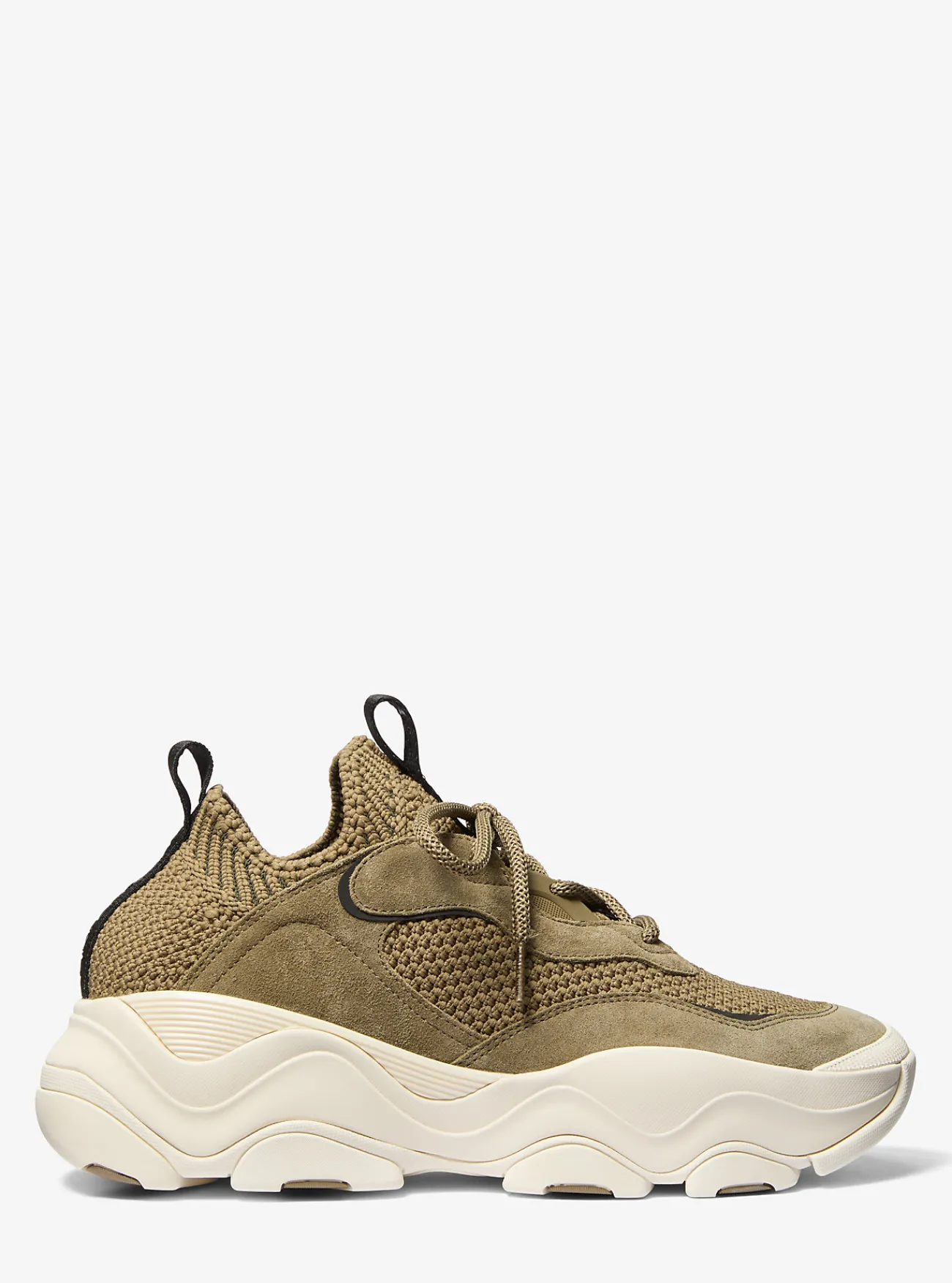 Michael Kors Gebreide sneaker Atlas met stretch SAFARIGROEN Discount