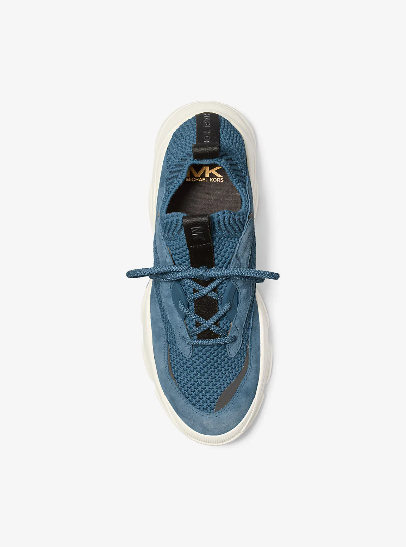 Michael Kors Gebreide sneaker Atlas met stretch DONKERCHAMBRAY Online