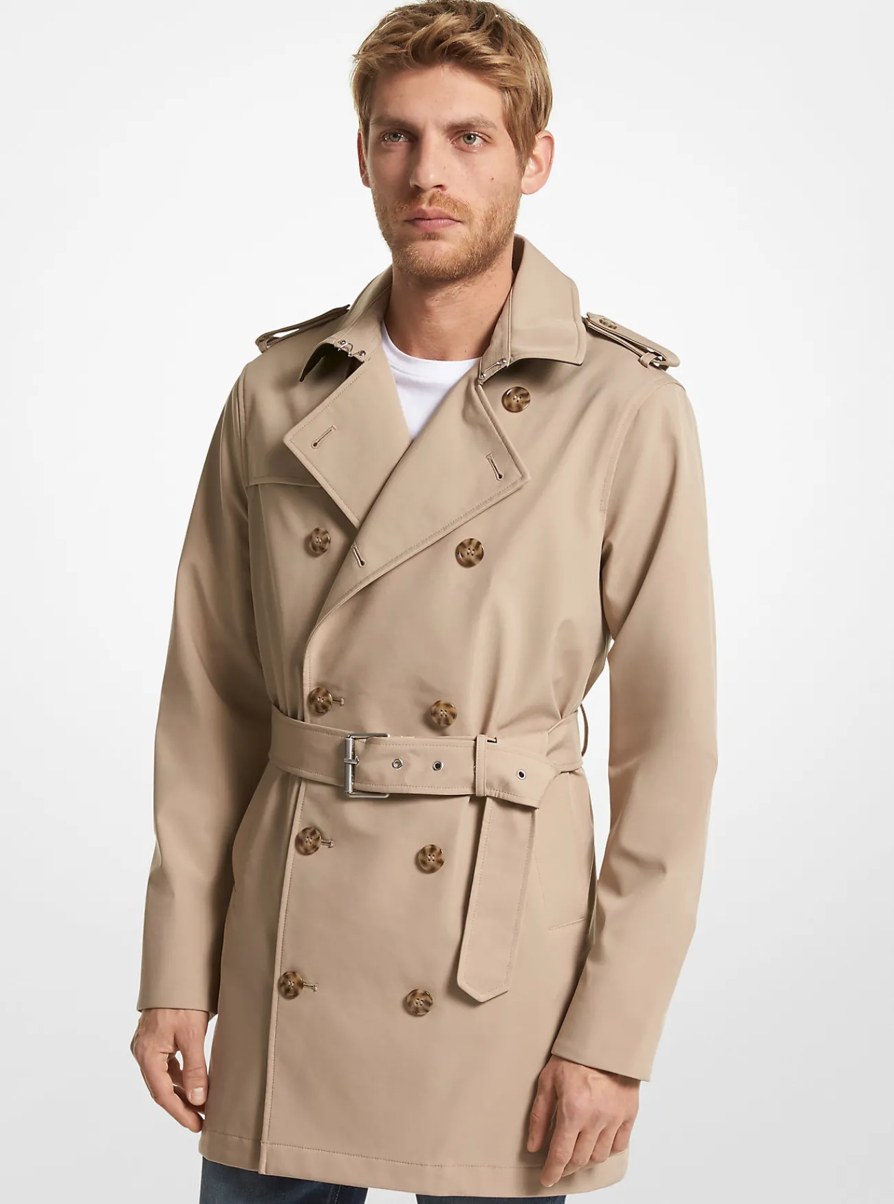 Michael Kors Geweven trenchcoat KAKI Outlet