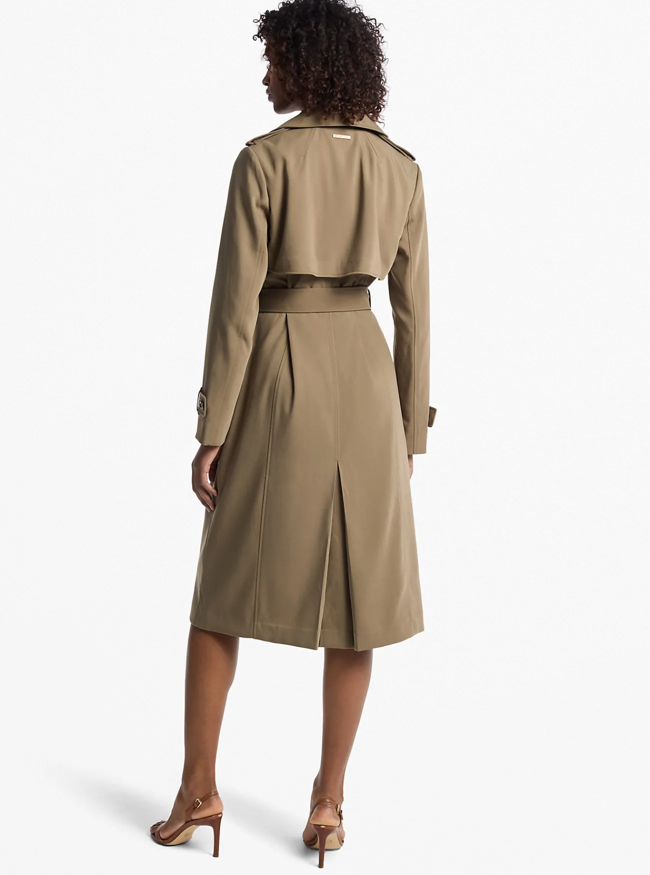Michael Kors Geweven trenchcoat SAFARIGROEN Outlet