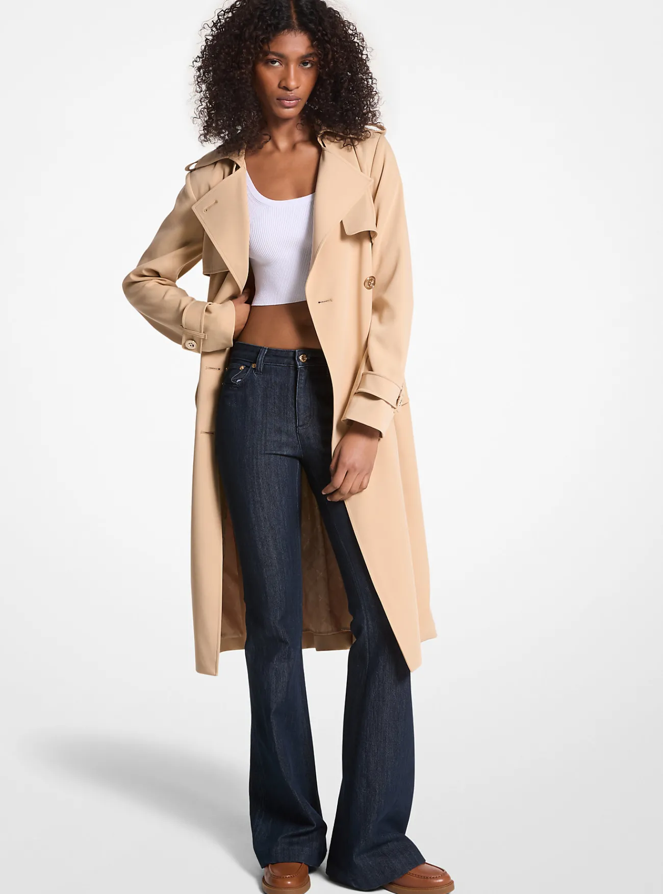 Michael Kors Geweven trenchcoat KAKI Outlet
