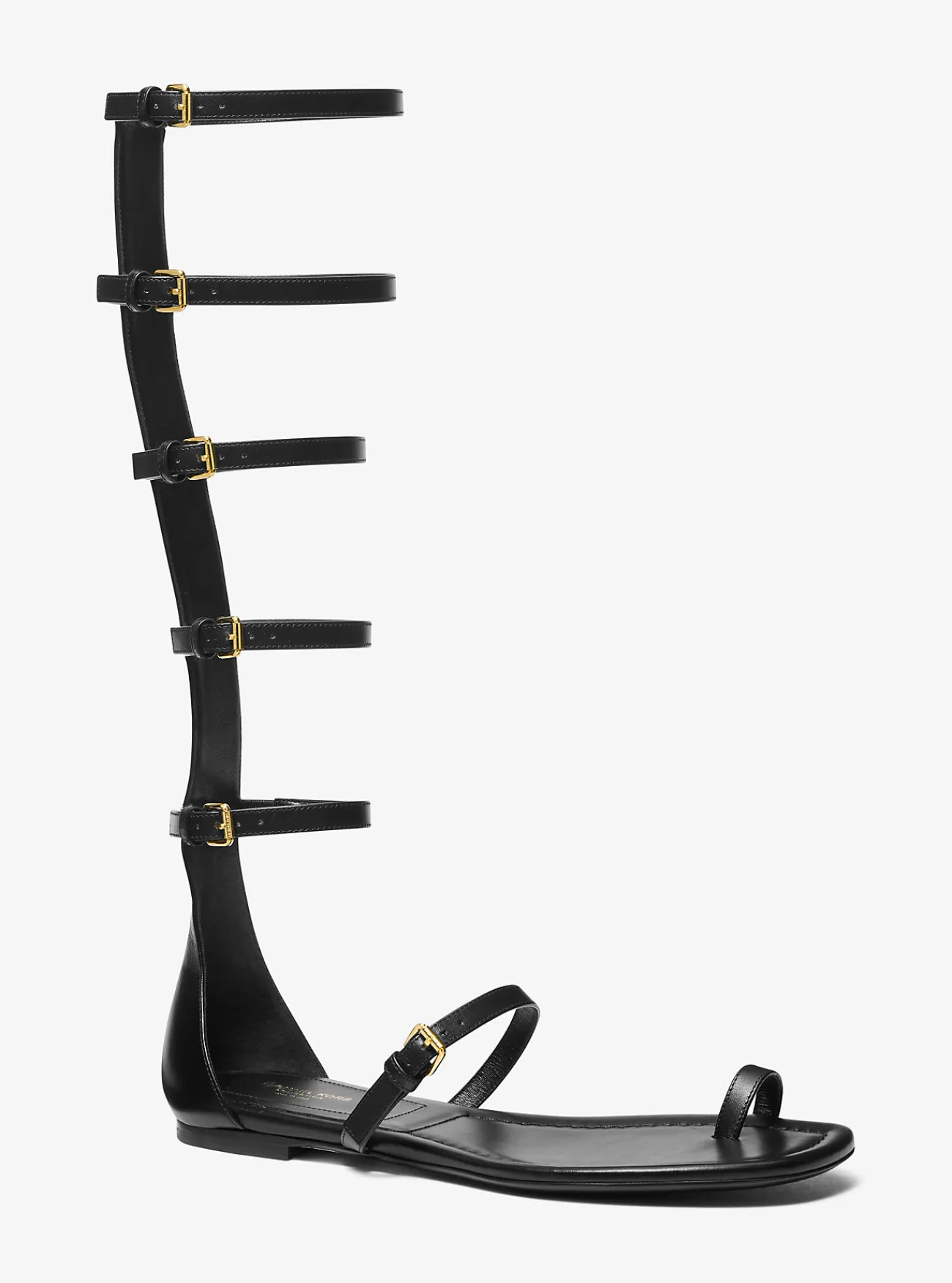 Michael Kors Gladiatorsandaal Juliette van leer ZWART Clearance