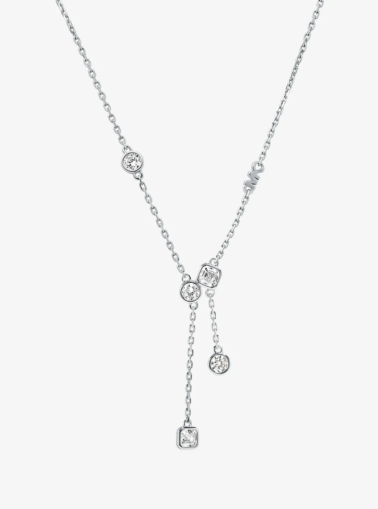 Michael Kors Halsketting van sterling met plating met edelmetaal en siersteentjes ZILVER Fashion