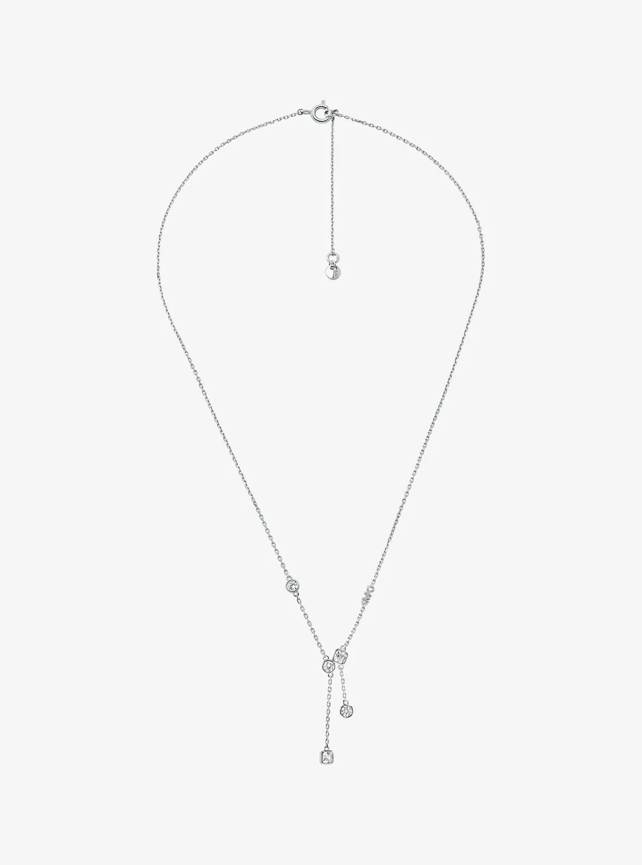 Michael Kors Halsketting van sterling met plating met edelmetaal en siersteentjes ZILVER Fashion