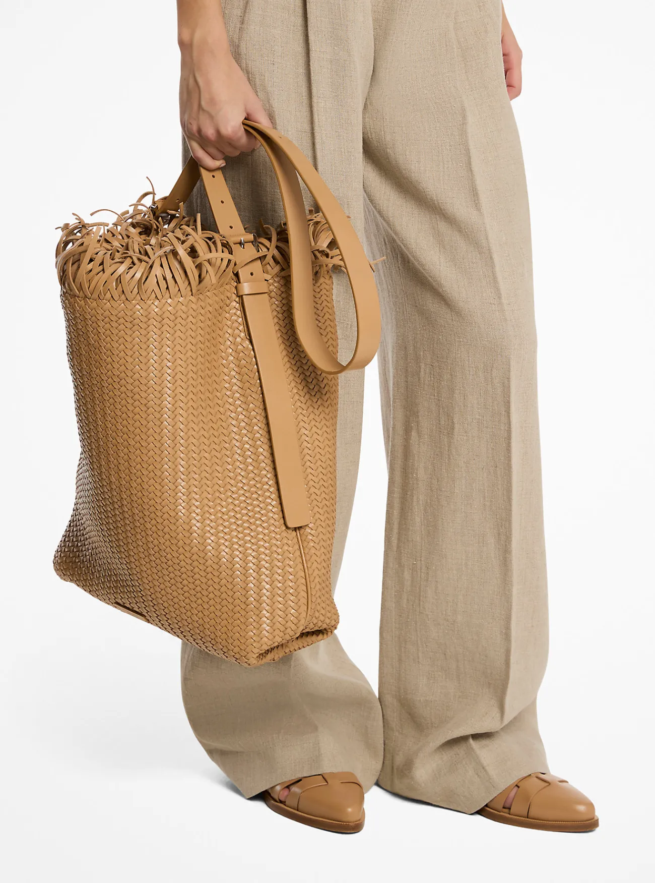 Michael Kors Hobotas Kiera van handgeweven leer PINDA Online