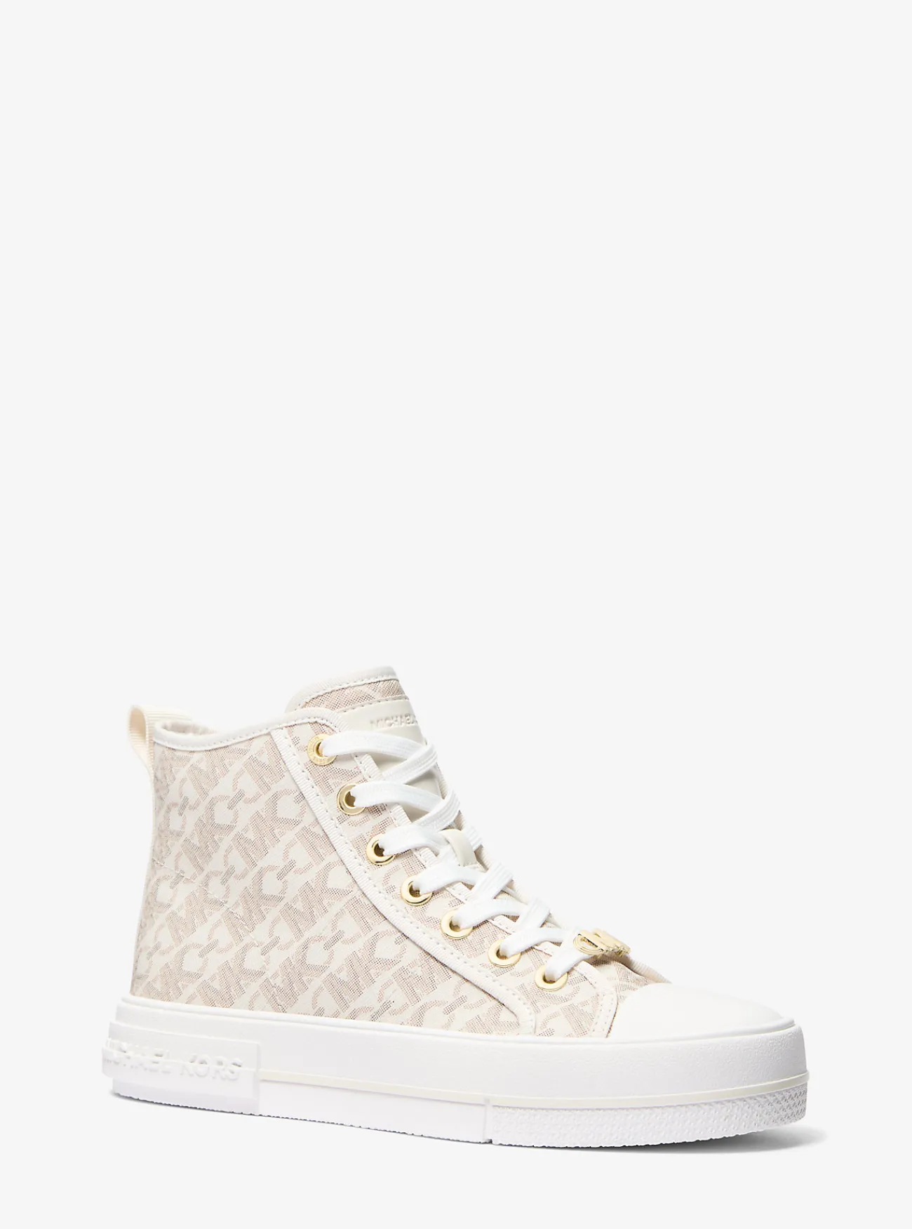 Michael Kors Hoge sneaker Evy met Empire-monogram VANILLE Best