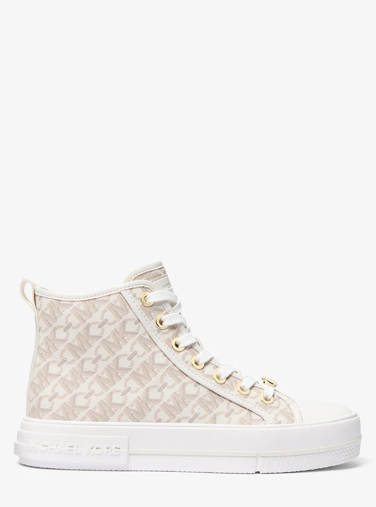 Michael Kors Hoge sneaker Evy met Empire-monogram VANILLE Best