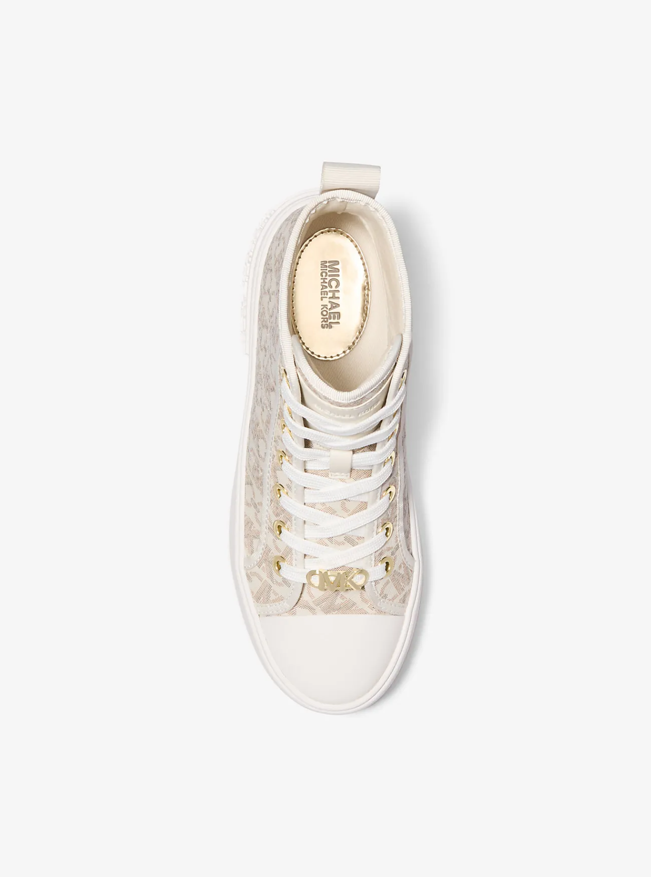 Michael Kors Hoge sneaker Evy met Empire-monogram VANILLE Best