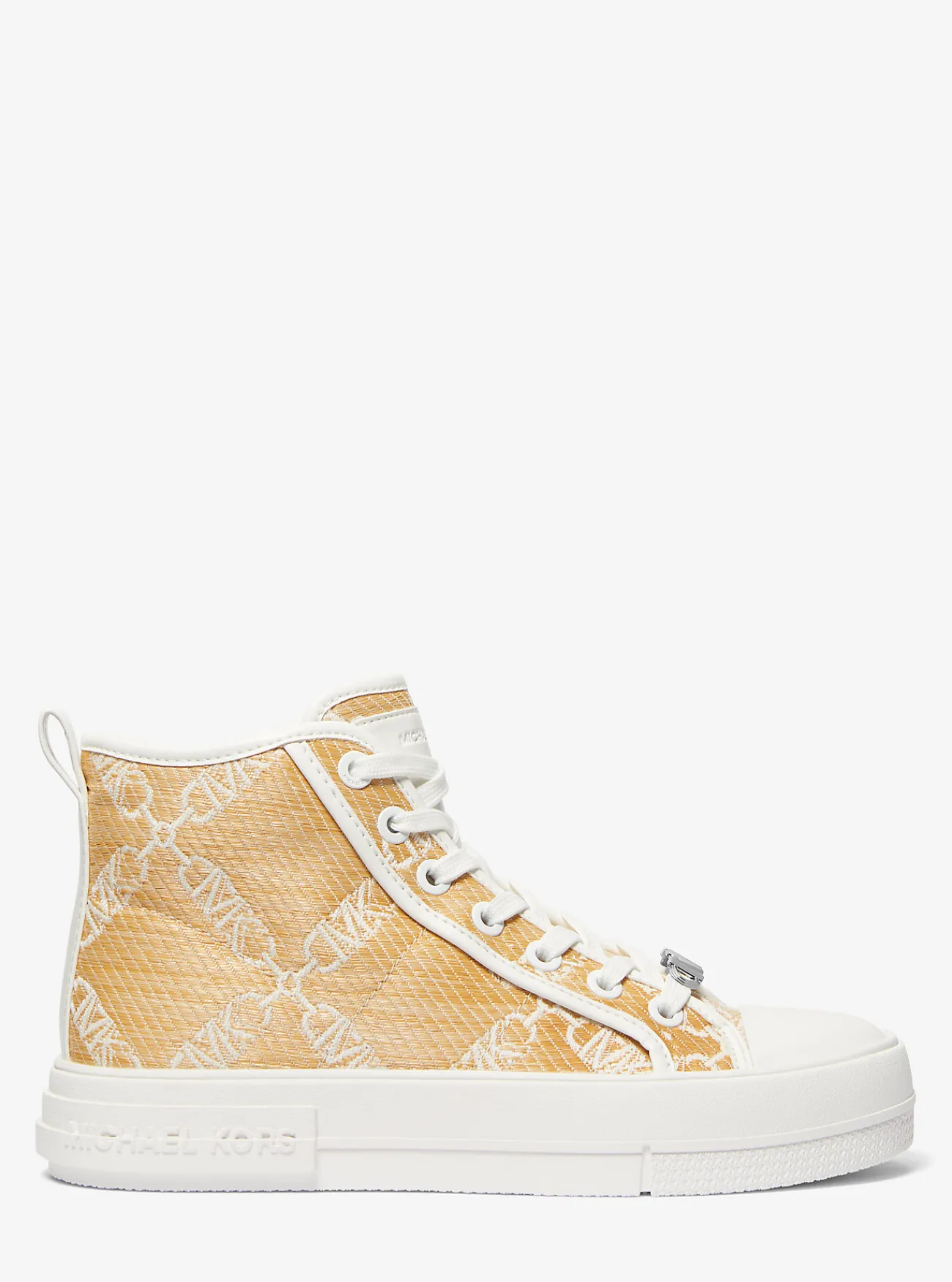 Michael Kors Hoge sneaker Evy van stro en jacquard met Empire-logo Hot