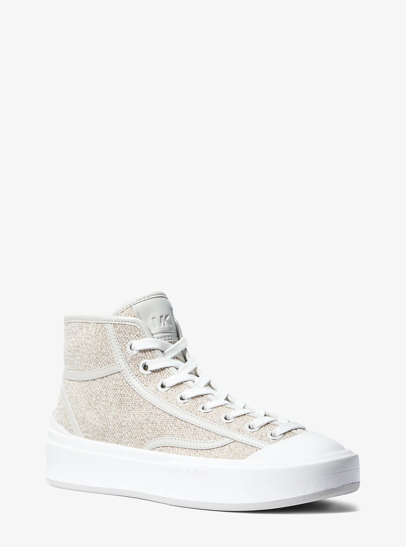 Michael Kors Hoge sneaker Jude van katoenmix ZILVER Outlet