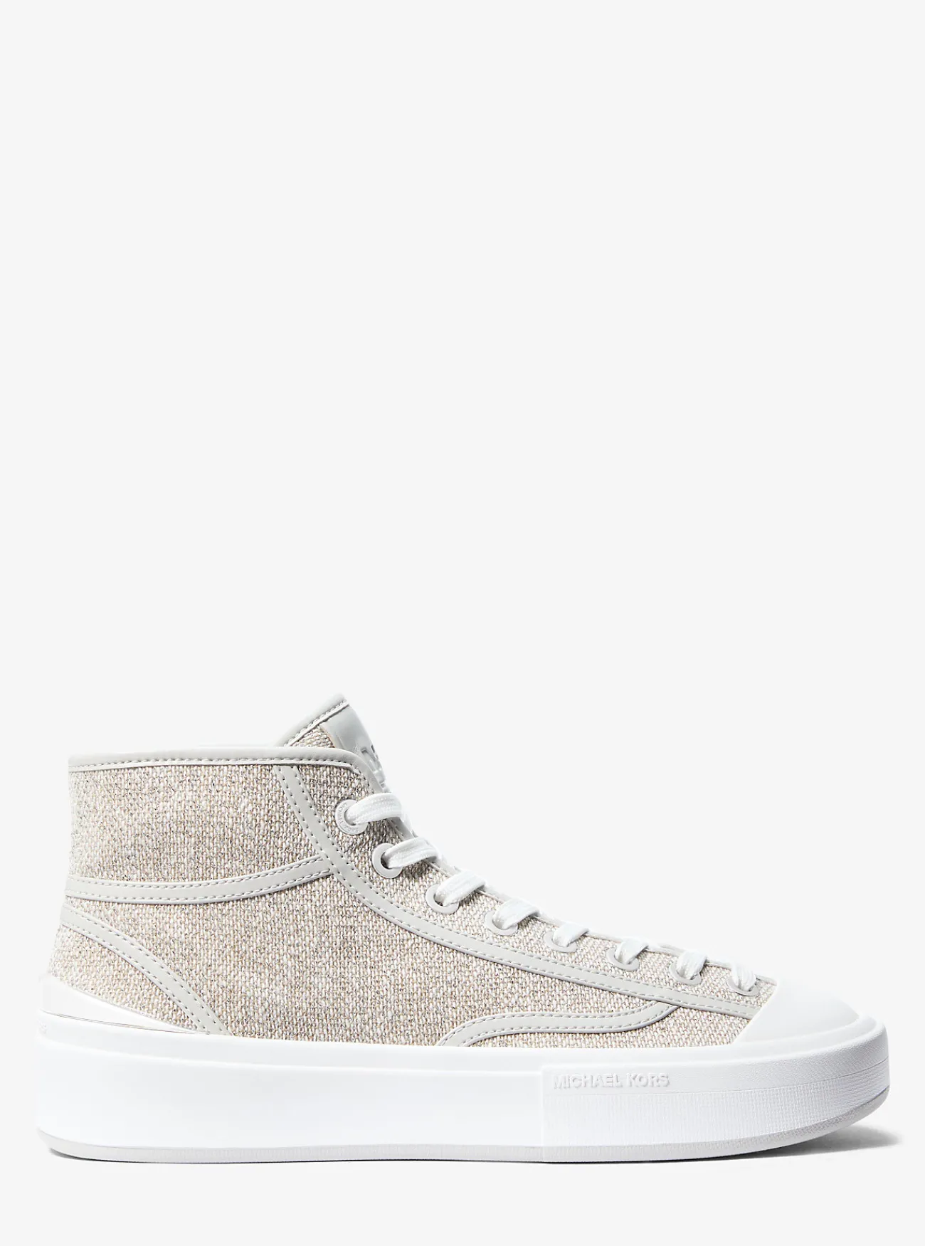 Michael Kors Hoge sneaker Jude van katoenmix ZILVER Outlet