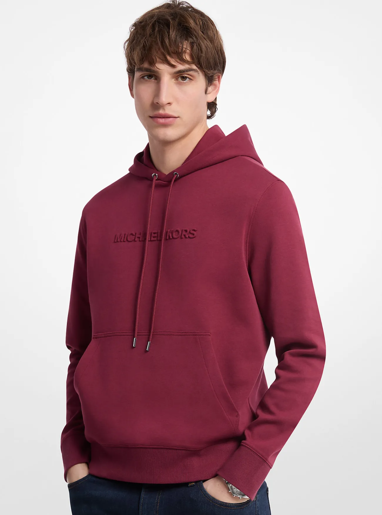 Michael Kors Hoody van katoenmix met logo in reli&euml;f INTENSMOERBEI Outlet