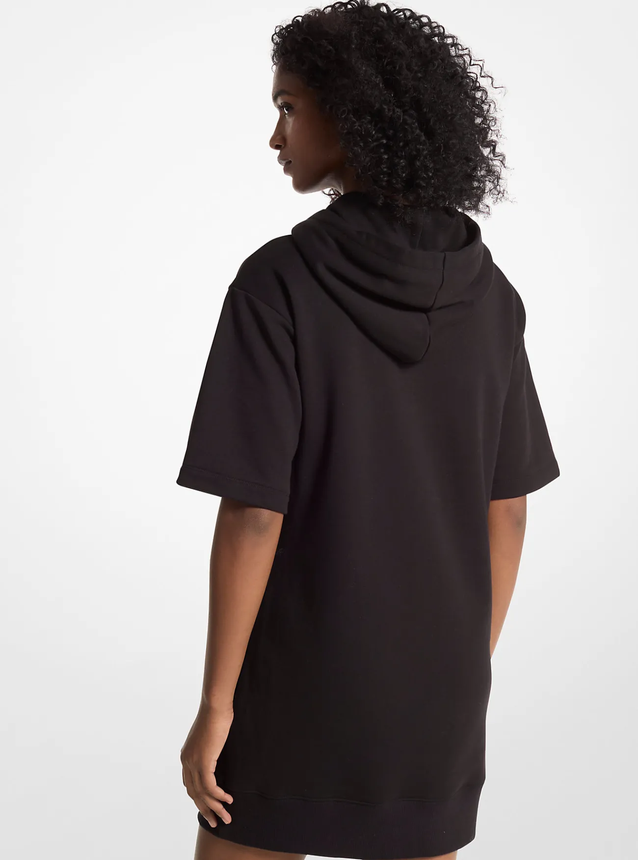 Michael Kors Hoody-jurk van katoen ZWART Hot