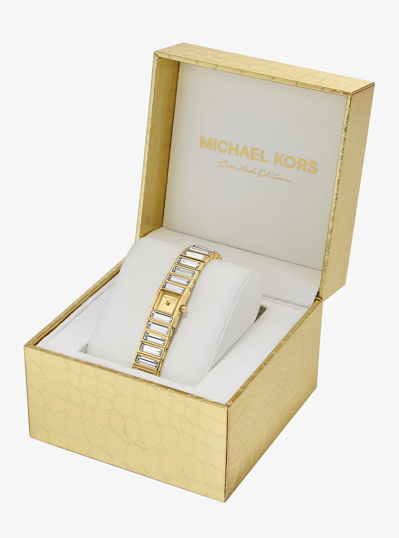 Michael Kors Horloge Darrington met bezel met siersteentjes, miniformaat, kleurig, limited edition GOUD Sale