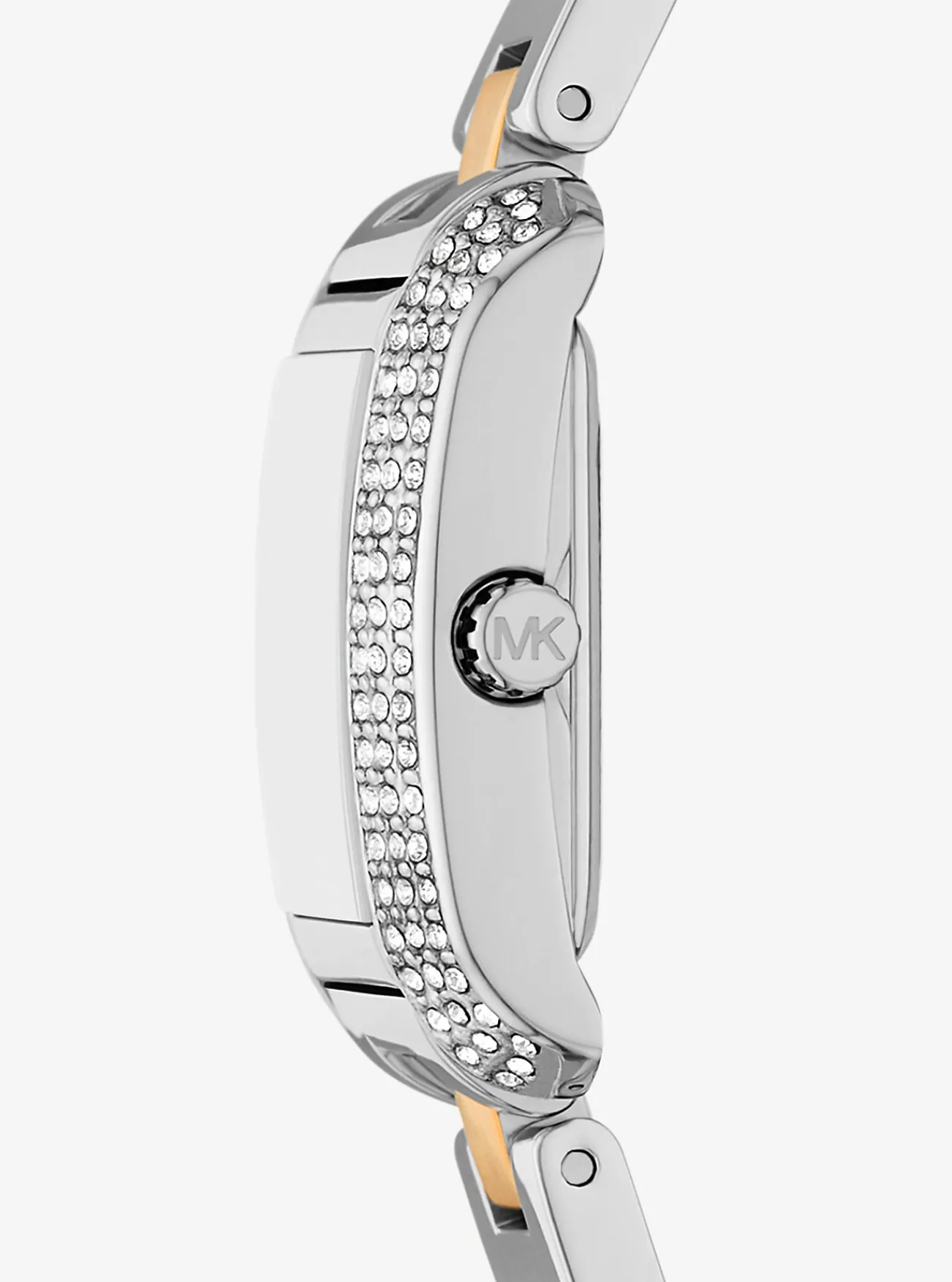 Michael Kors Horloge Emery, met siersteentjes, petite TWEEKLEURIG Discount