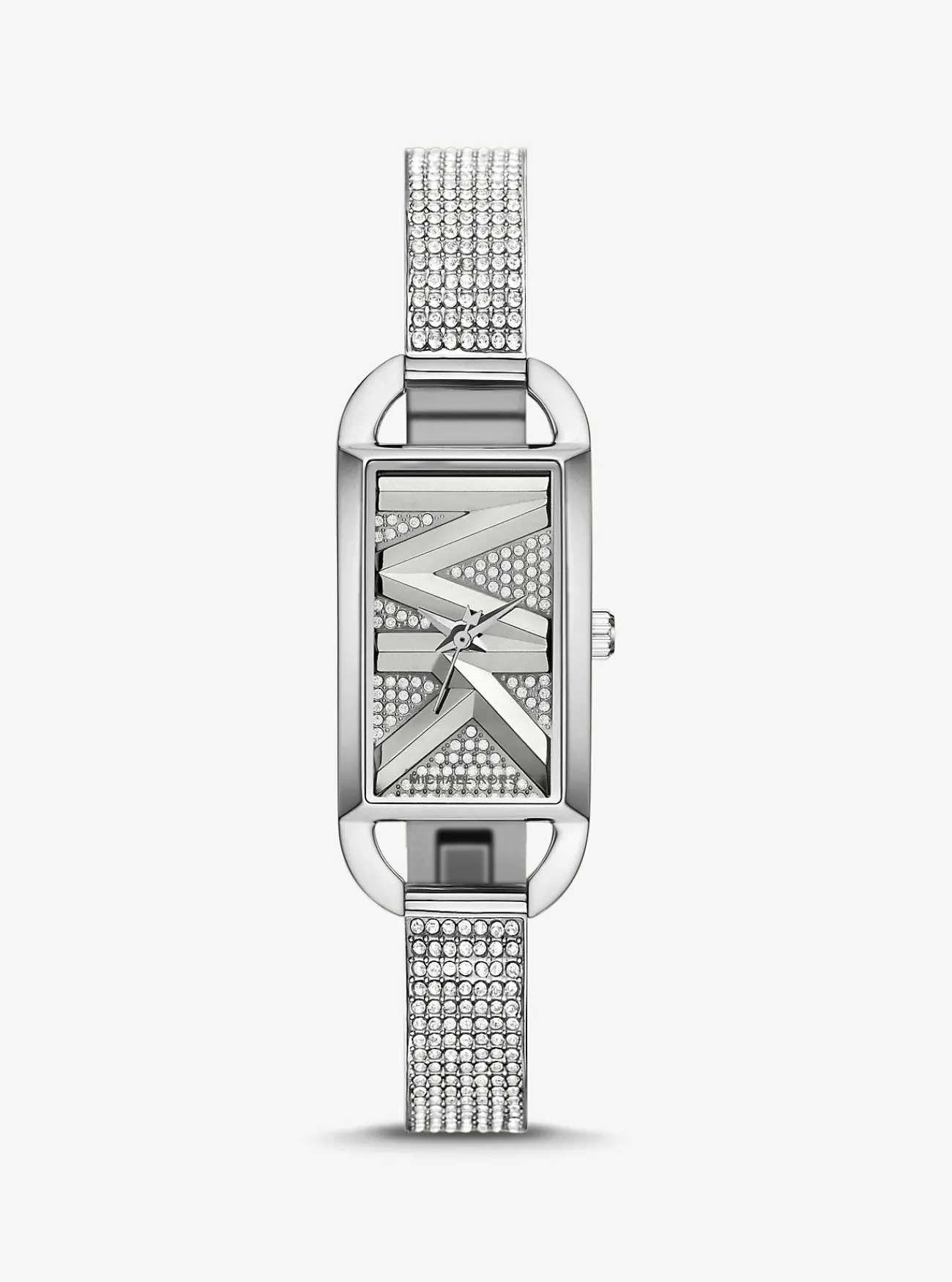 Michael Kors Horloge Empire met siersteentjes en bangle, kleurig en mini ZILVER New