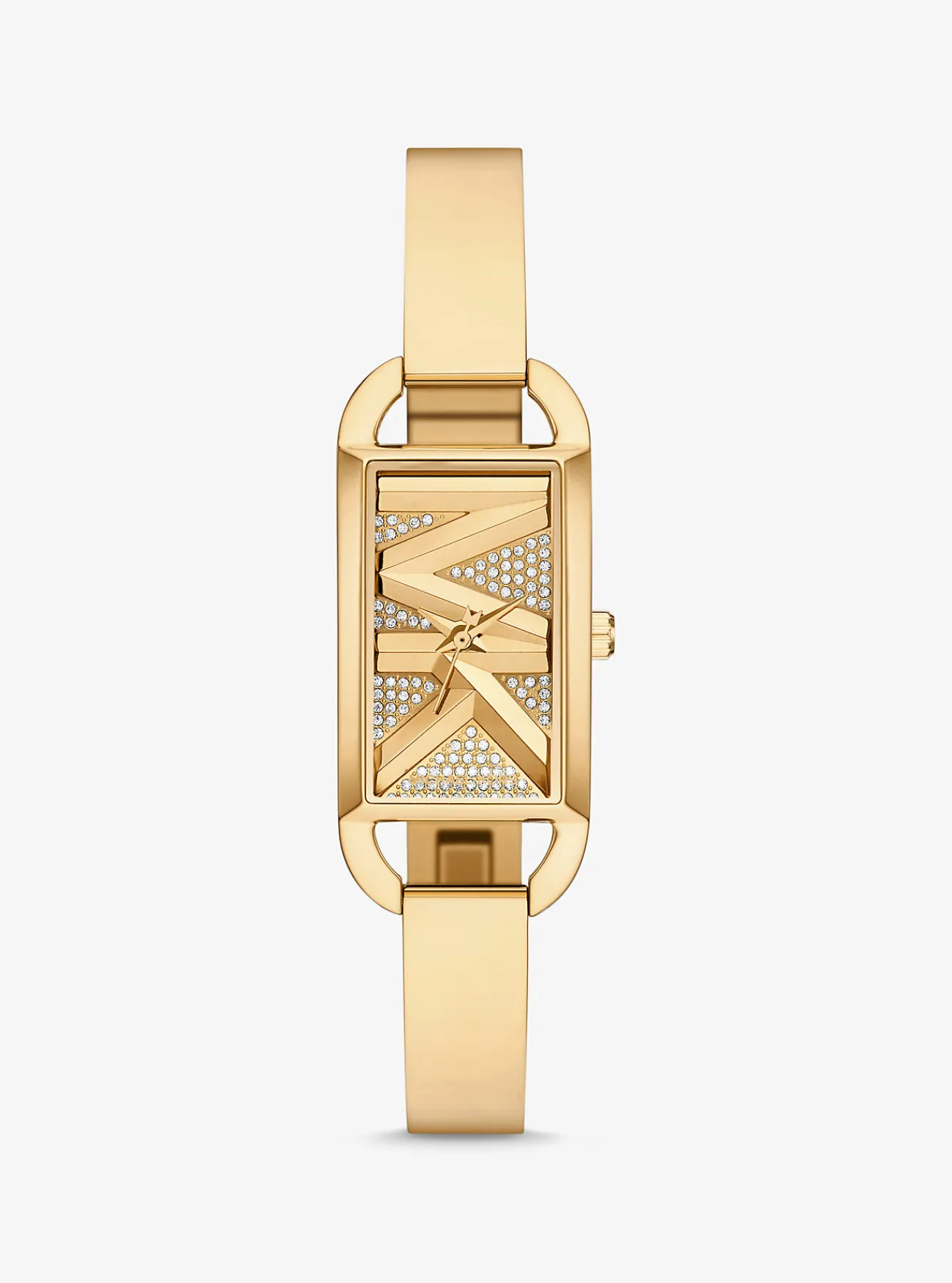 Michael Kors Horloge Empire met siersteentjes en bangle, kleurig en mini GOUD Hot