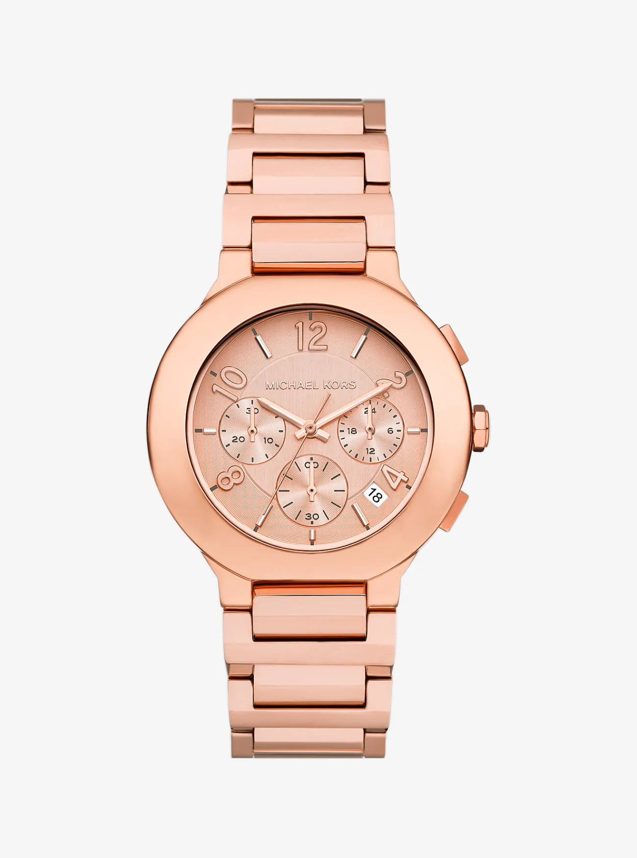 Michael Kors Horloge Gramercy, oversized en kleurig ROS&Eacute;GOUD New