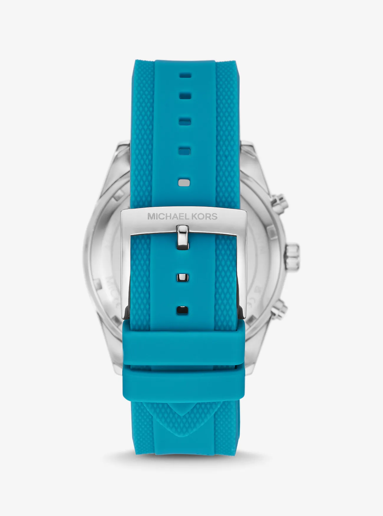 Michael Kors Horloge Hadyn met siersteentjes, oversized en zilverkleurig SANTORINIBLAUW Hot