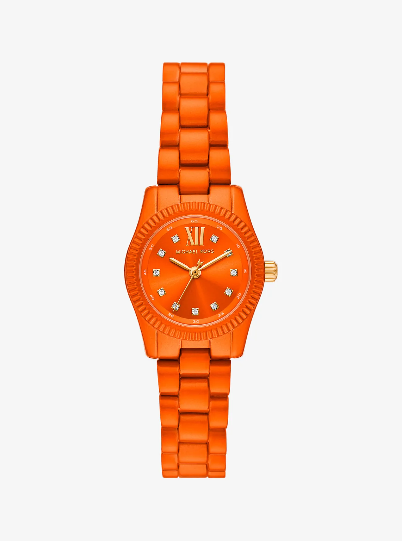 Michael Kors Horloge Lexington, oranje, limited edition en petite PITTIGKORAALROOD Sale