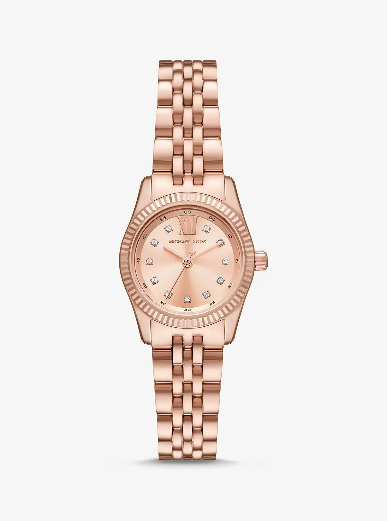 Michael Kors Horloge Lexington, kleurig met siersteentjes, petite ROS&Eacute;GOUD New