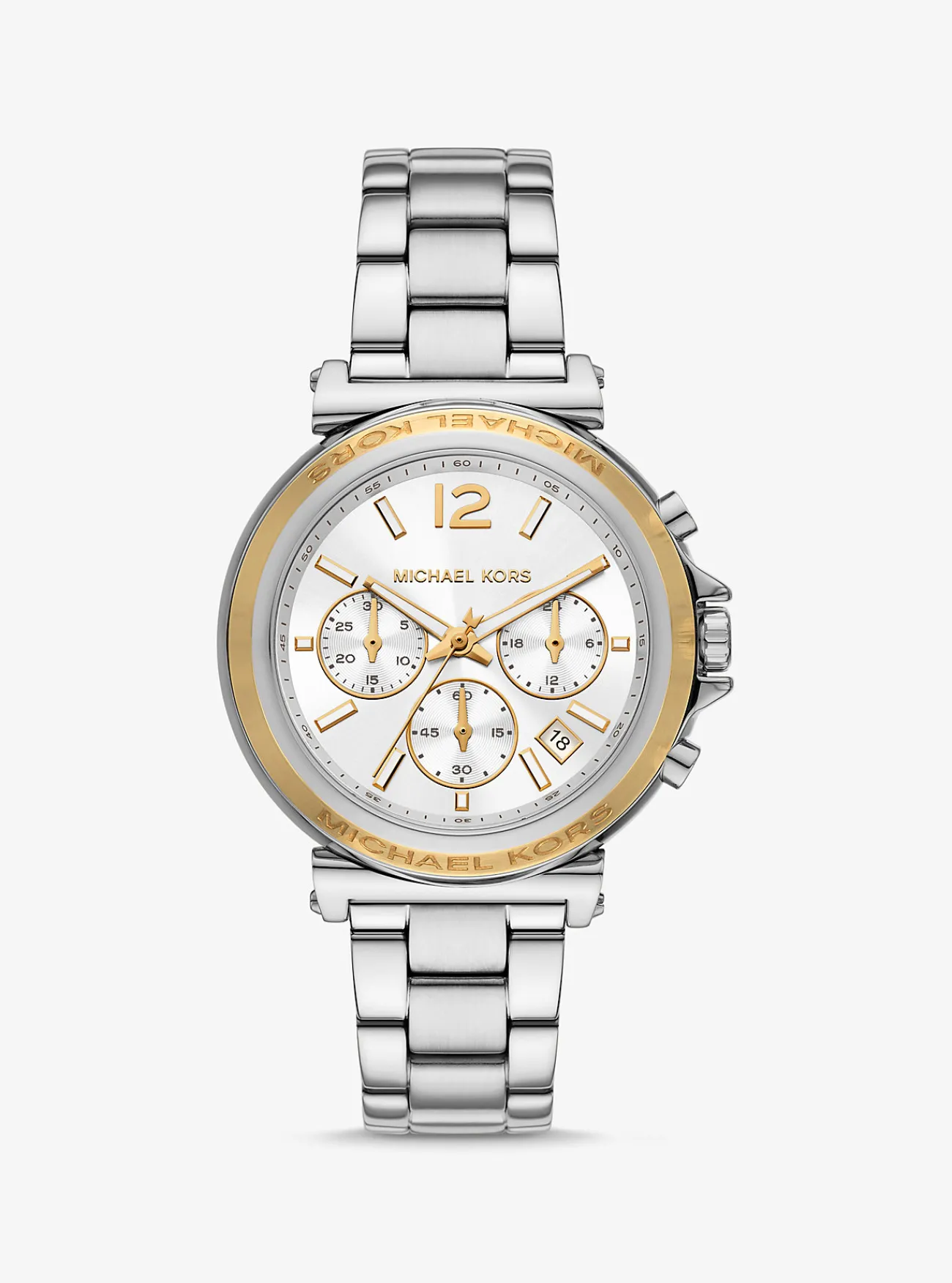 Michael Kors Horloge Maren, oversized en zilverkleurig TWEEKLEURIG Sale