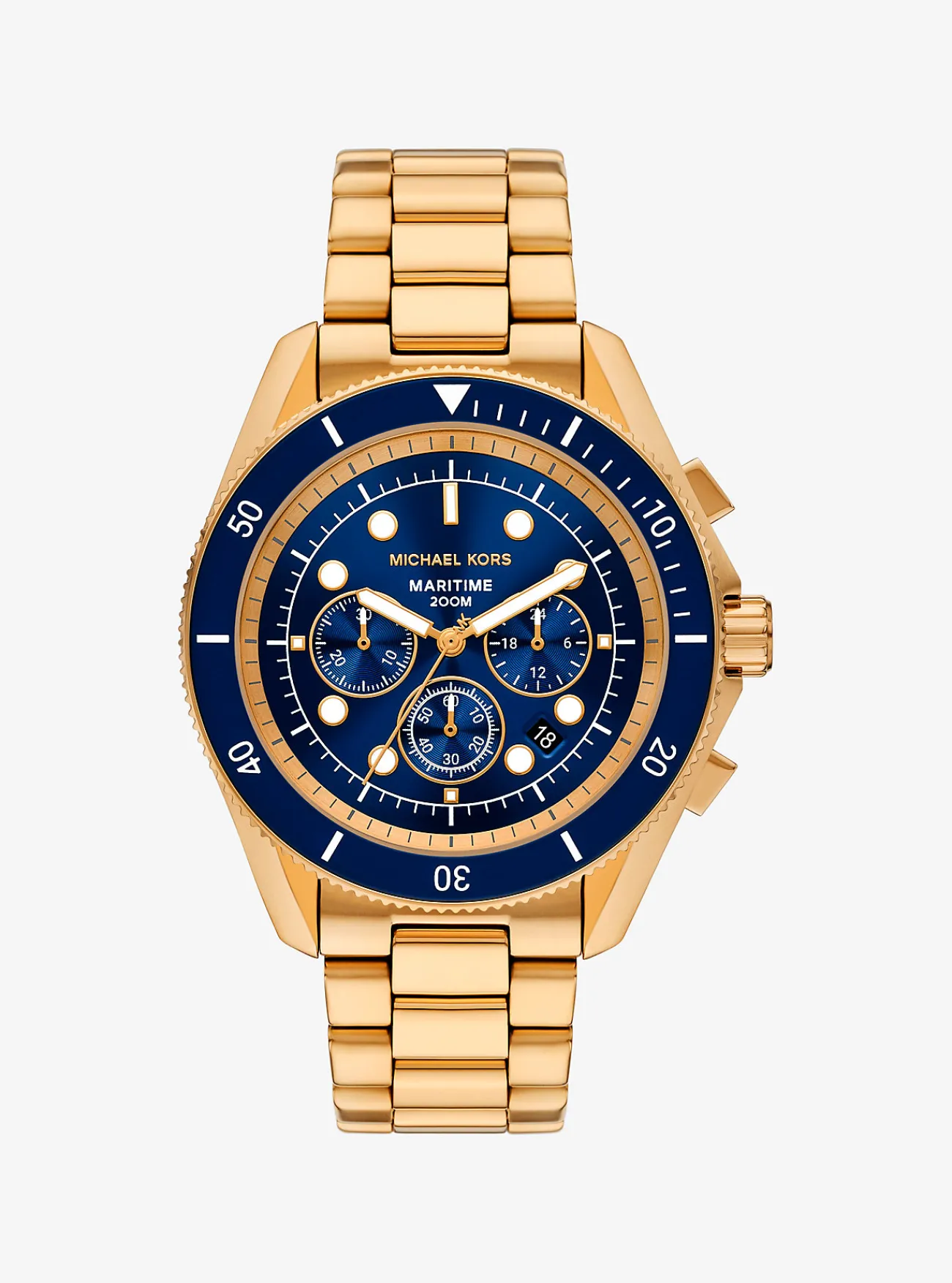 Michael Kors Horloge Maritime, oversized en kleurig GOUD Outlet