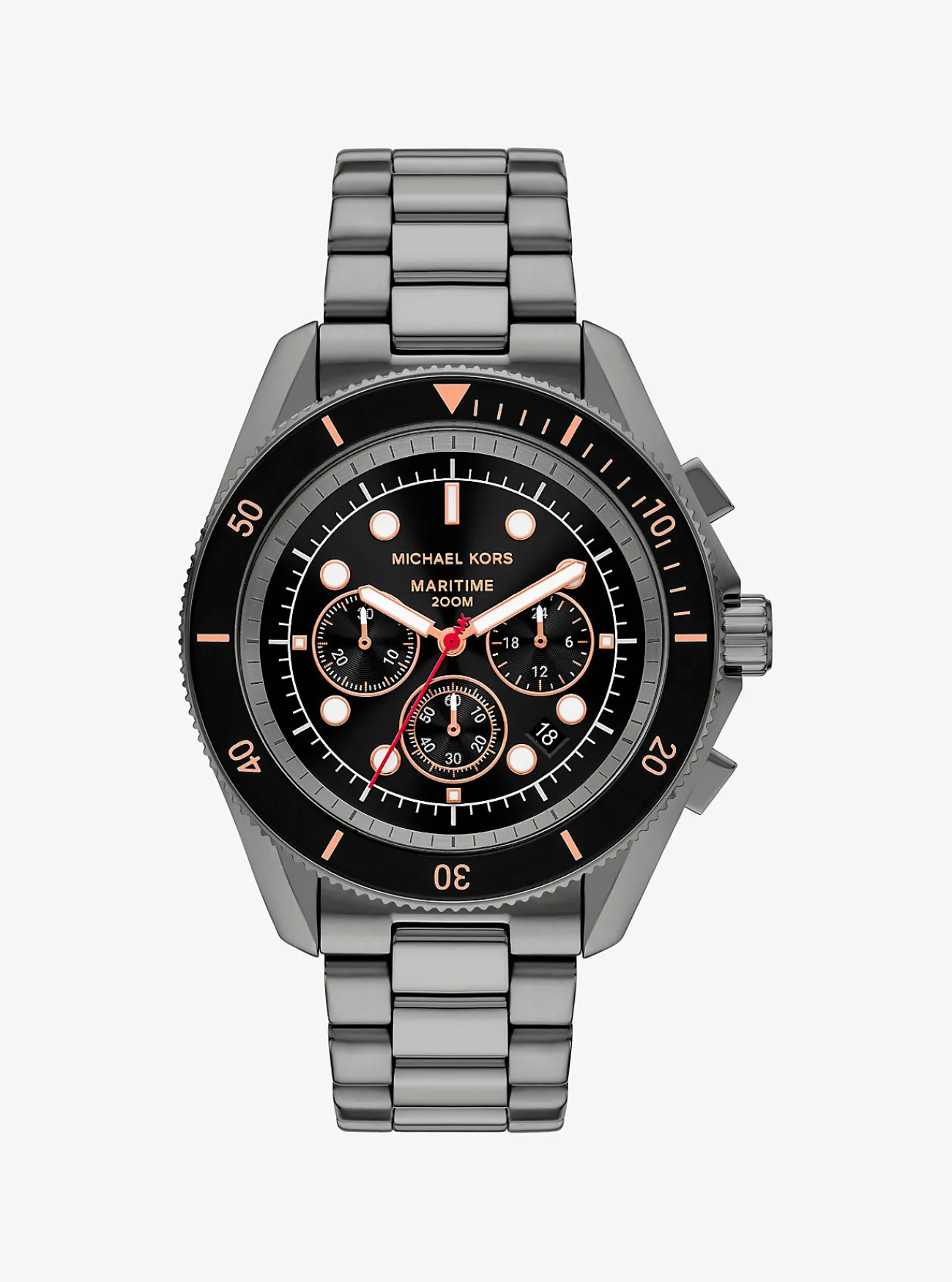 Michael Kors Horloge Maritime, oversized en STAALGRIJS New