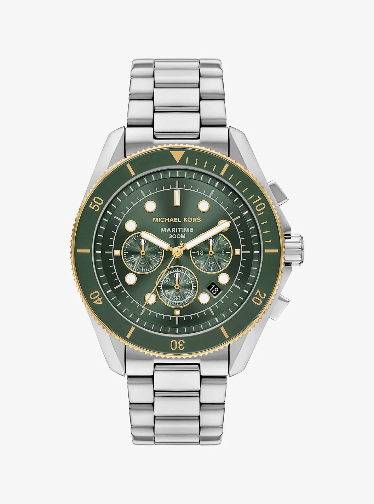 Michael Kors Horloge Maritime, oversized en tweekleurig ZILVER Best