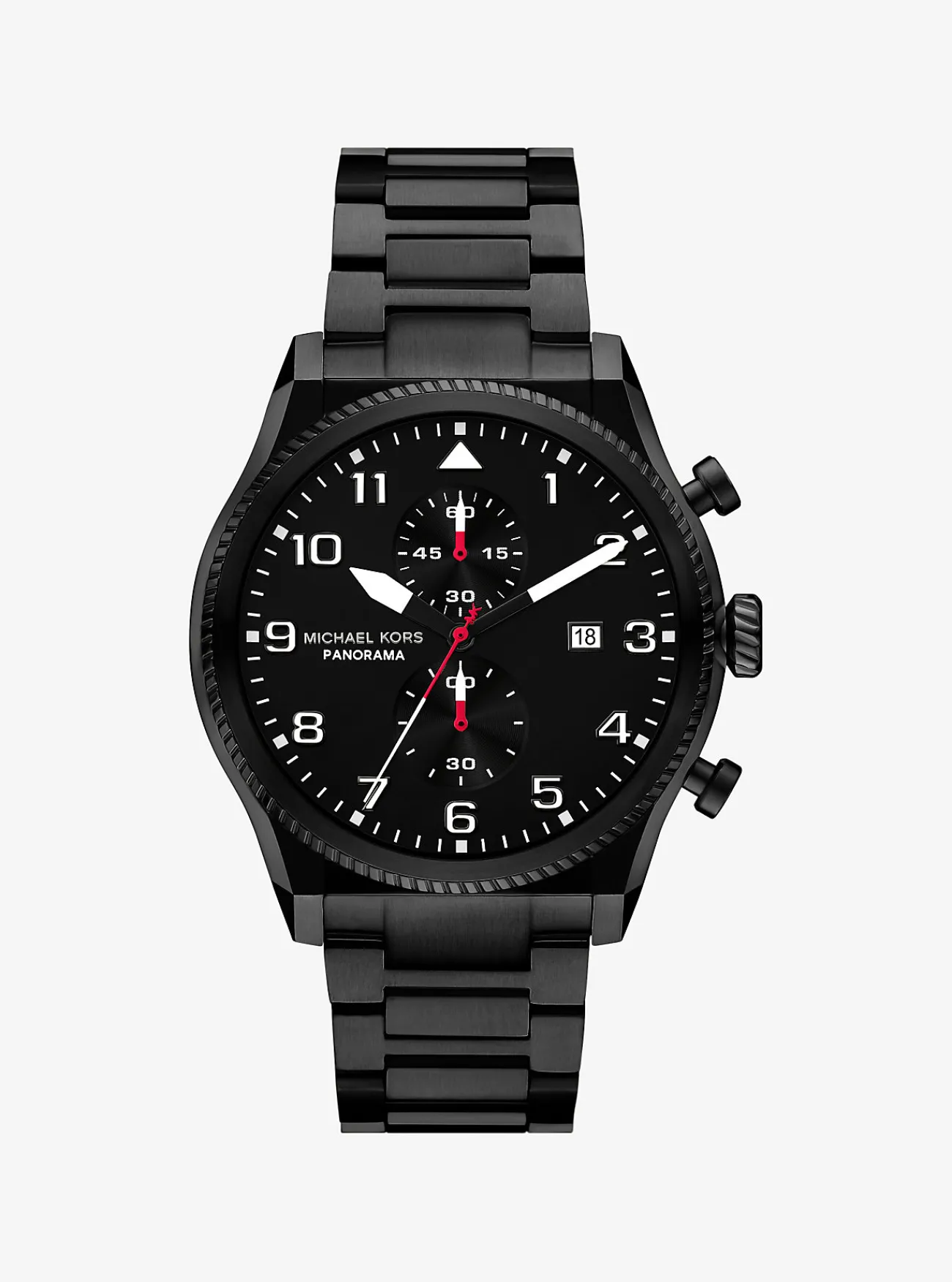 Michael Kors Horloge Panorama, oversized en ZWART Discount