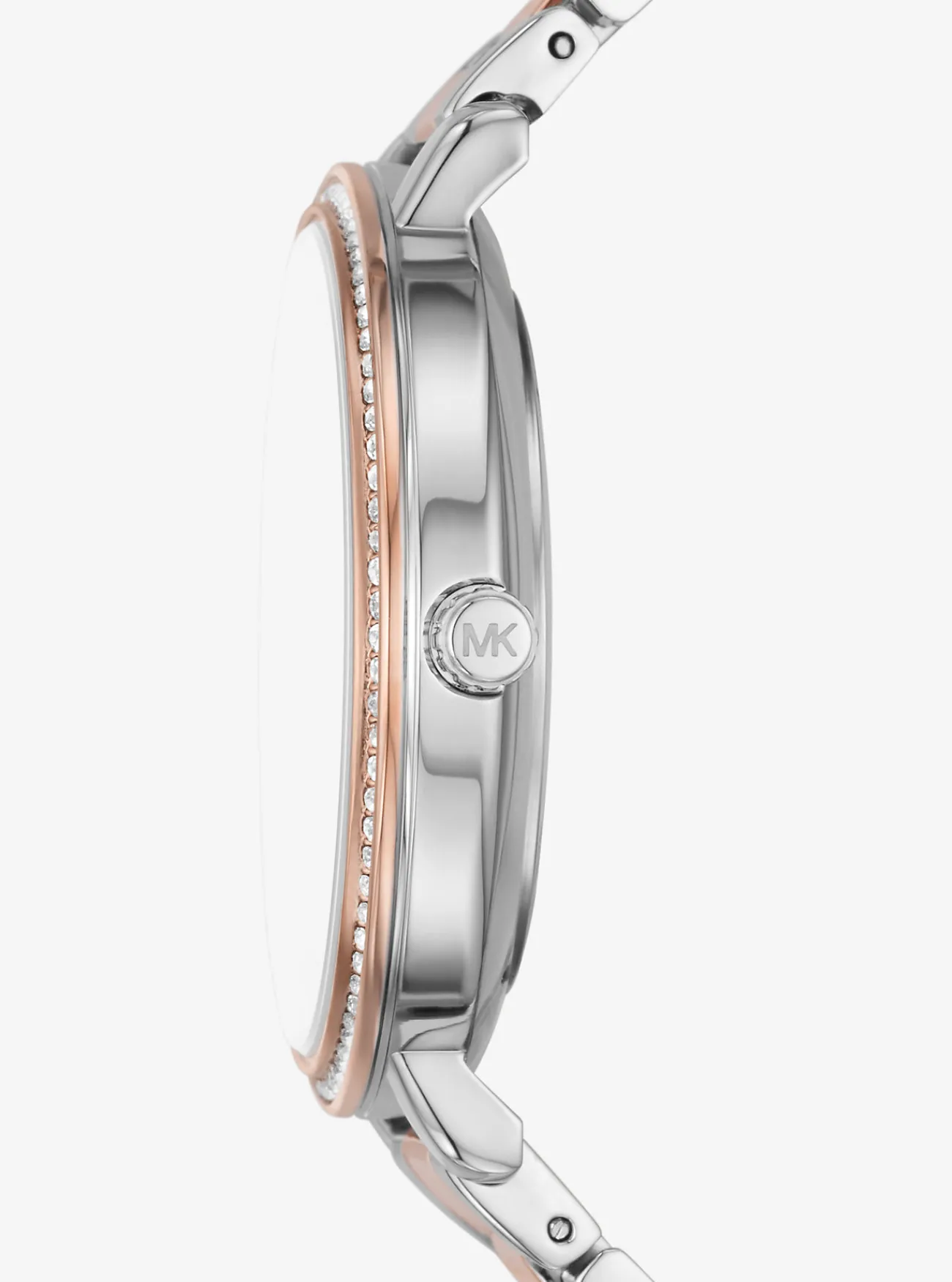 Michael Kors Horloge Pyper, , logo in reli&euml;f TWEEKLEURIG New