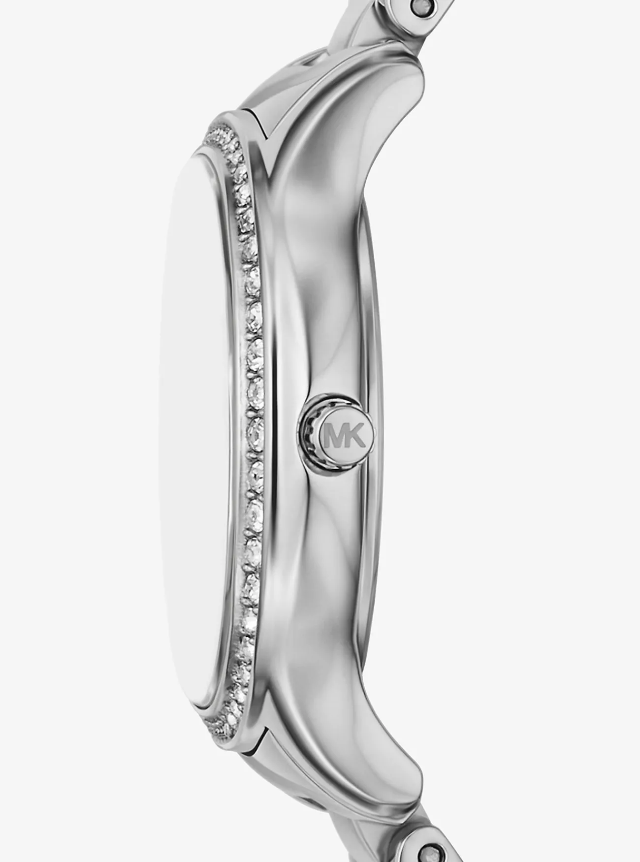 Michael Kors Horloge Sage, kleurig met siersteentjes, mini ZILVER Outlet