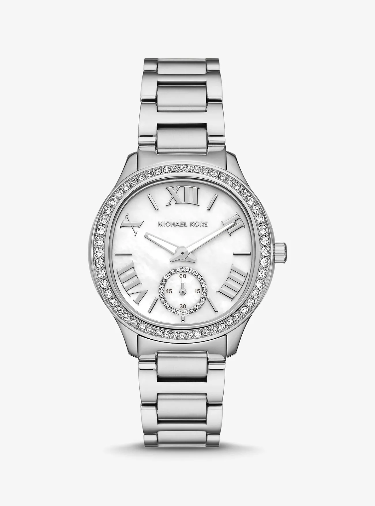 Michael Kors Horloge Sage, kleurig met siersteentjes ZILVER New