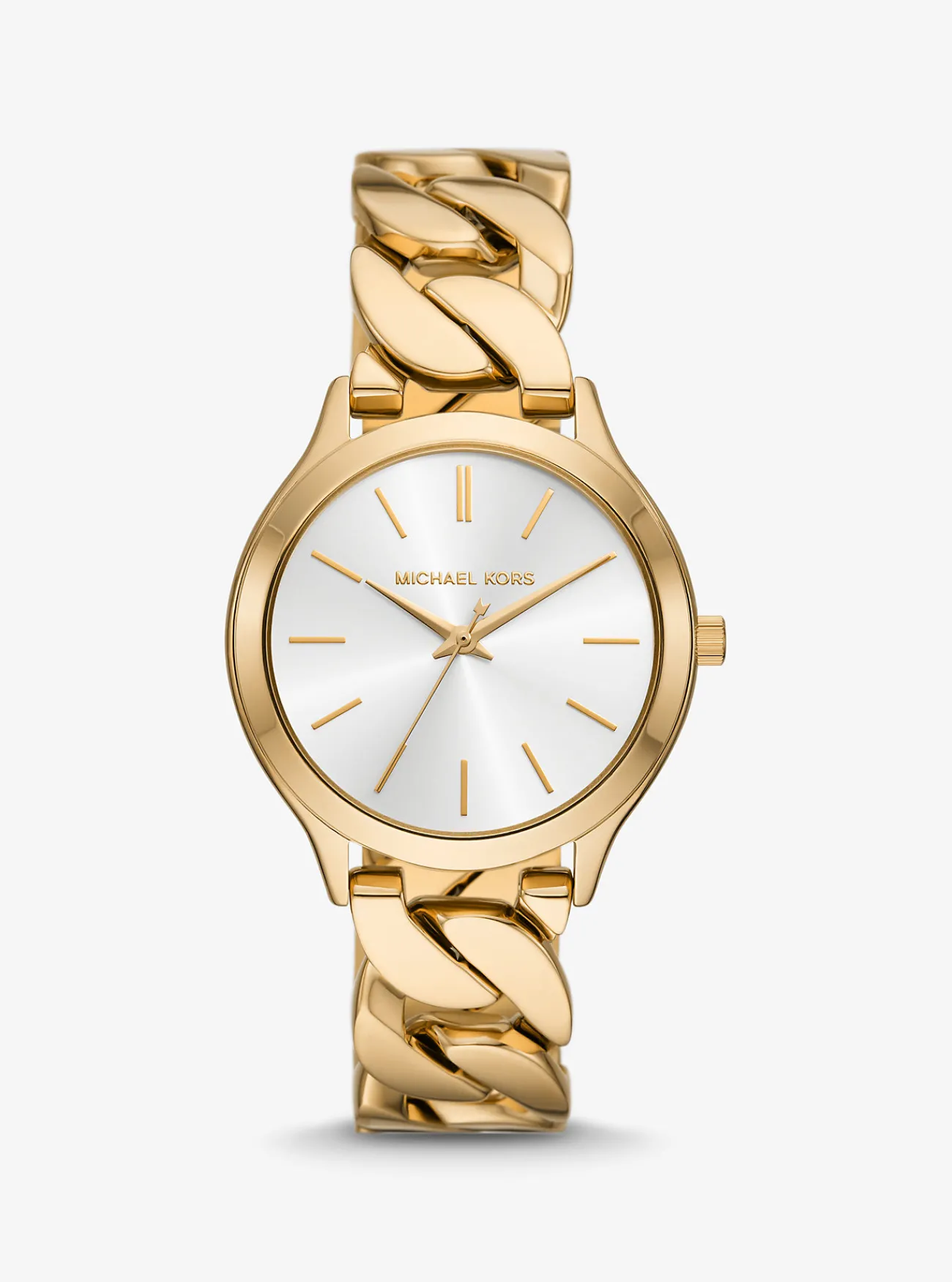 Michael Kors Horloge Slim Runway, kleurig met gevlochten schakels GOUD Discount