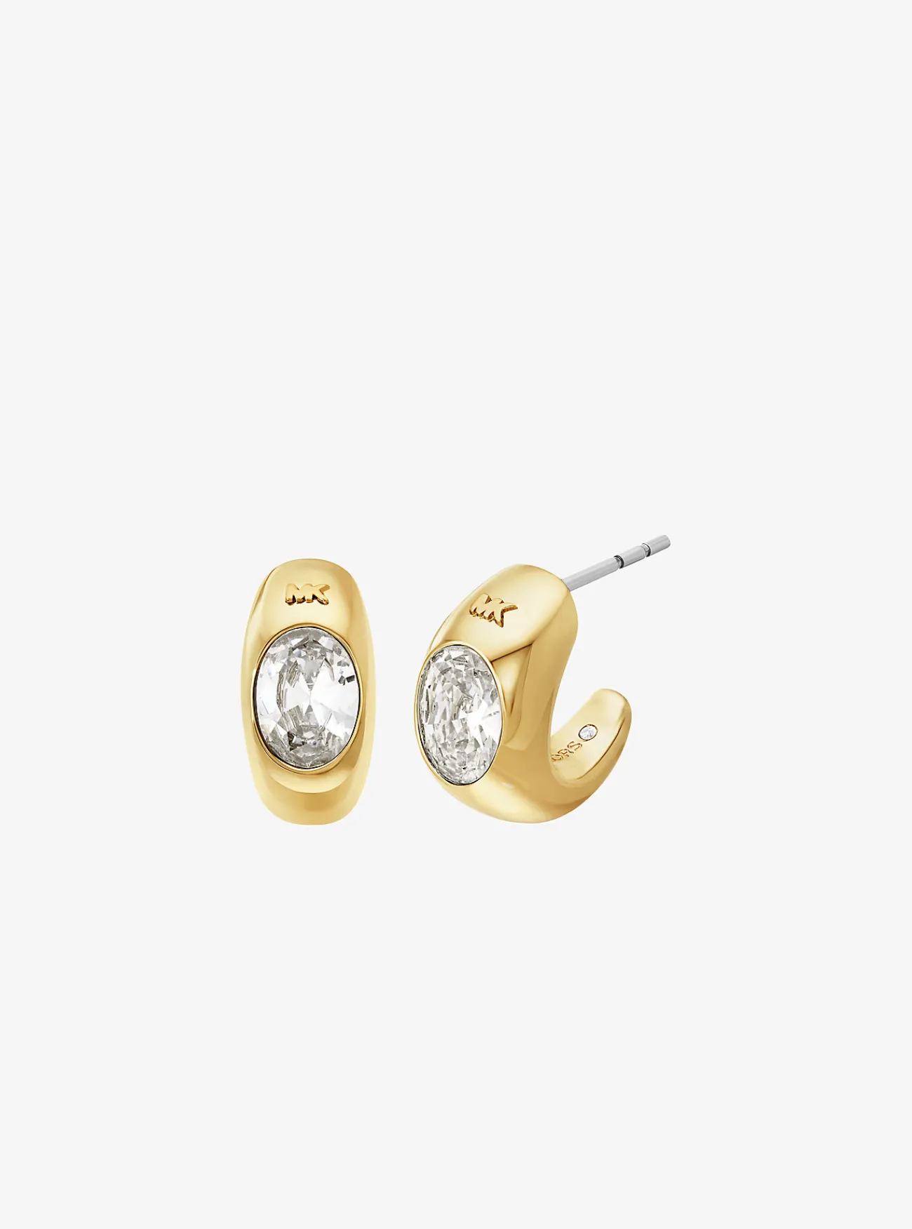 Michael Kors Huggie-oorbellen met een plating met edelmetaal en zirkonia Best