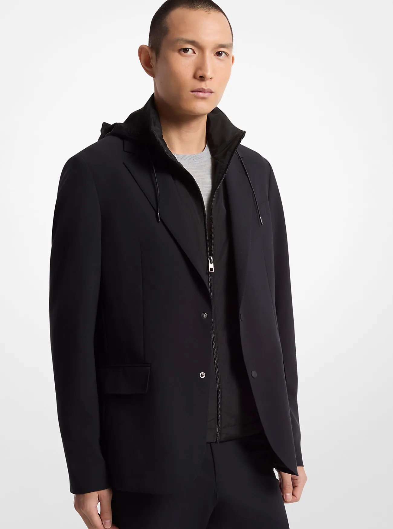 Michael Kors 2-in-1-blazer van gemengd materiaal ZWART Best