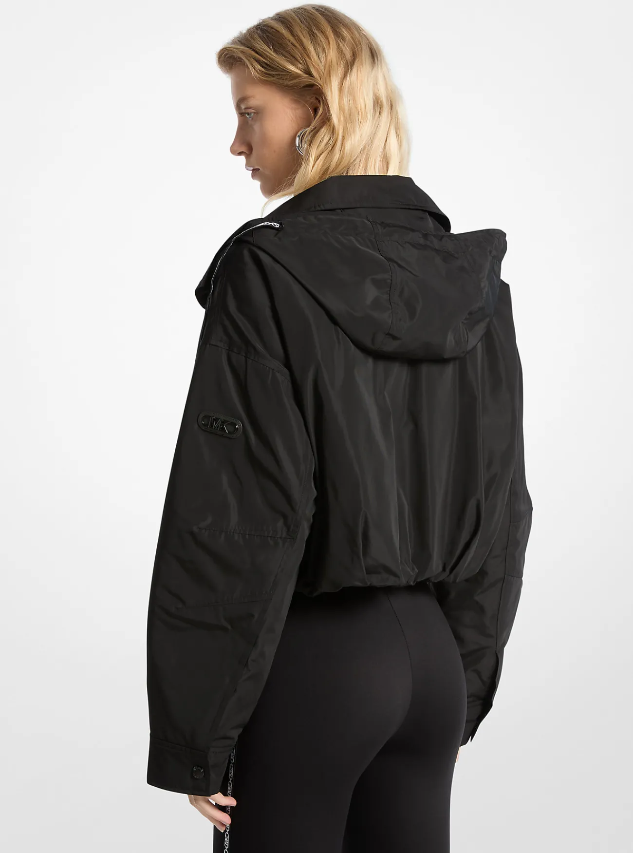 Michael Kors Jack met capuchon en korte pasvorm ZWART Discount