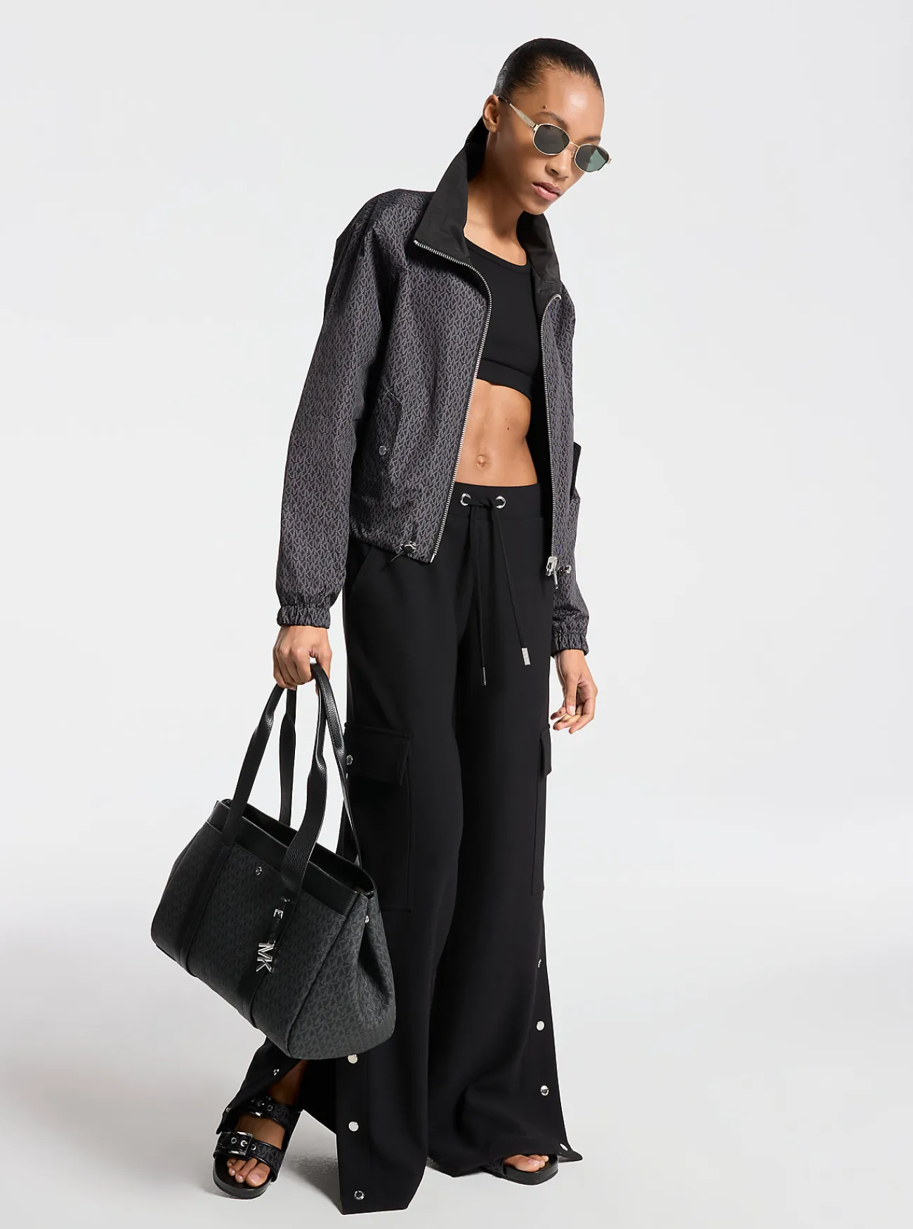 Michael Kors Jack met kenmerkend logo, omkeerbaar NIKKEL Outlet