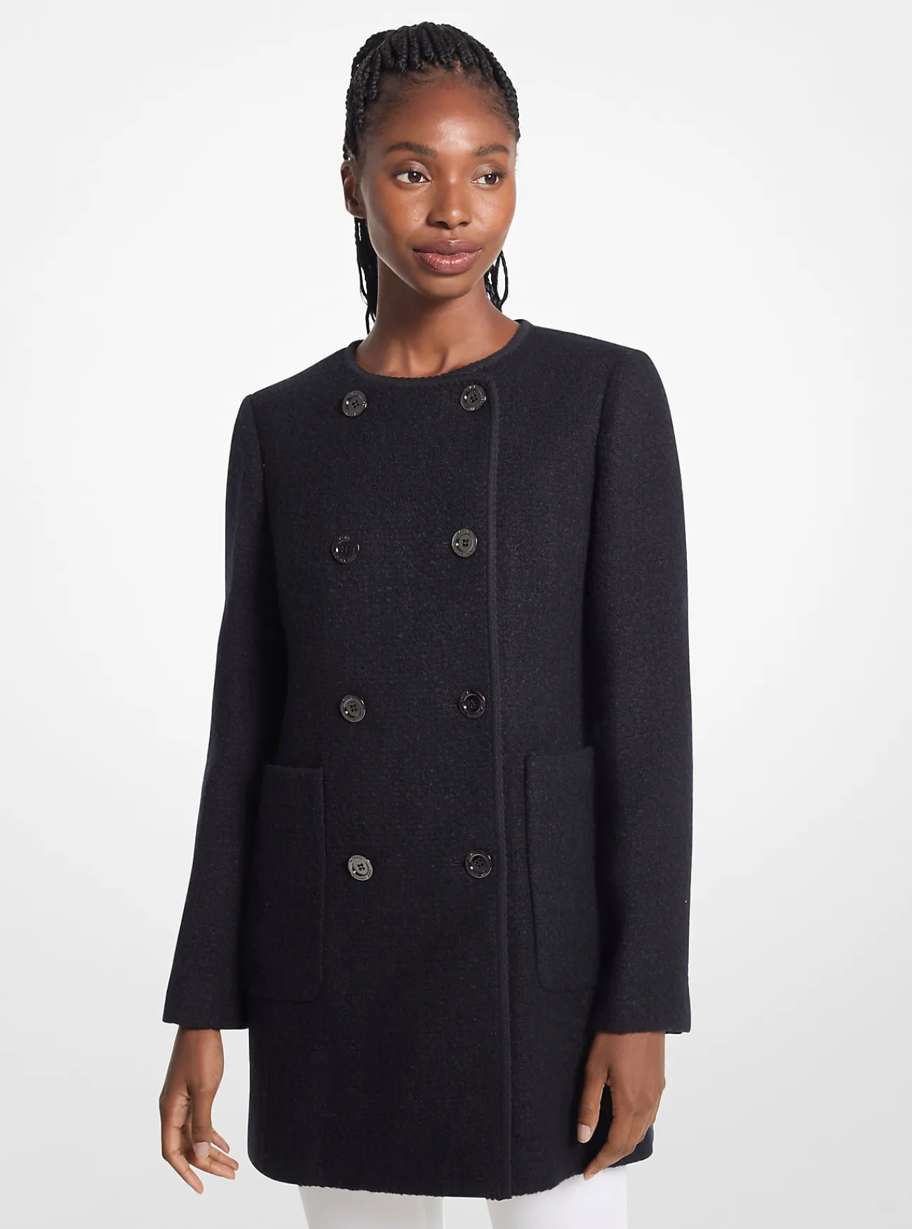 Michael Kors Jas van boucl&eacute; ZWART Clearance