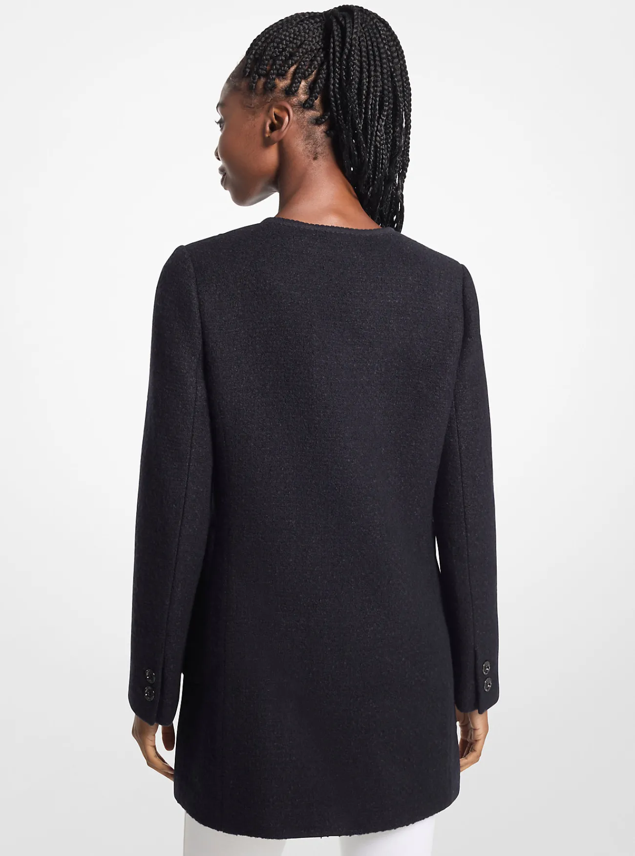 Michael Kors Jas van boucl&eacute; ZWART Clearance