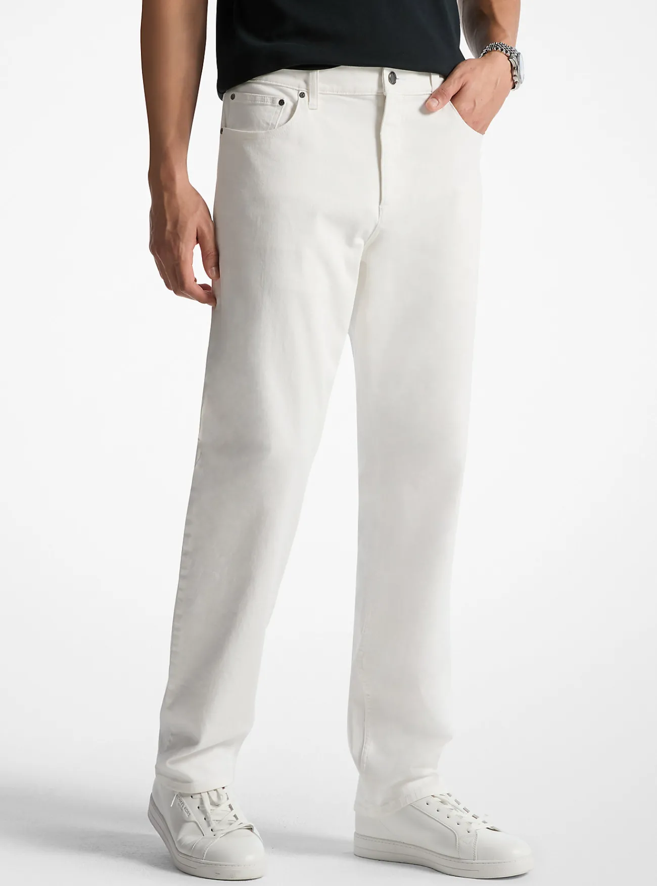 Michael Kors Jeans Arden met relaxte pasvorm WIT Clearance