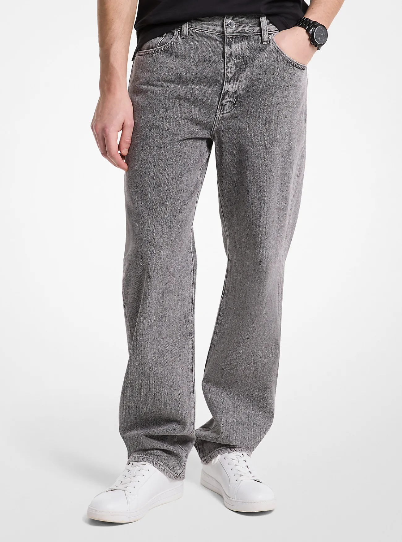 Michael Kors Jeans Finn van denim met rechte pijpen BETONNENWAS Clearance